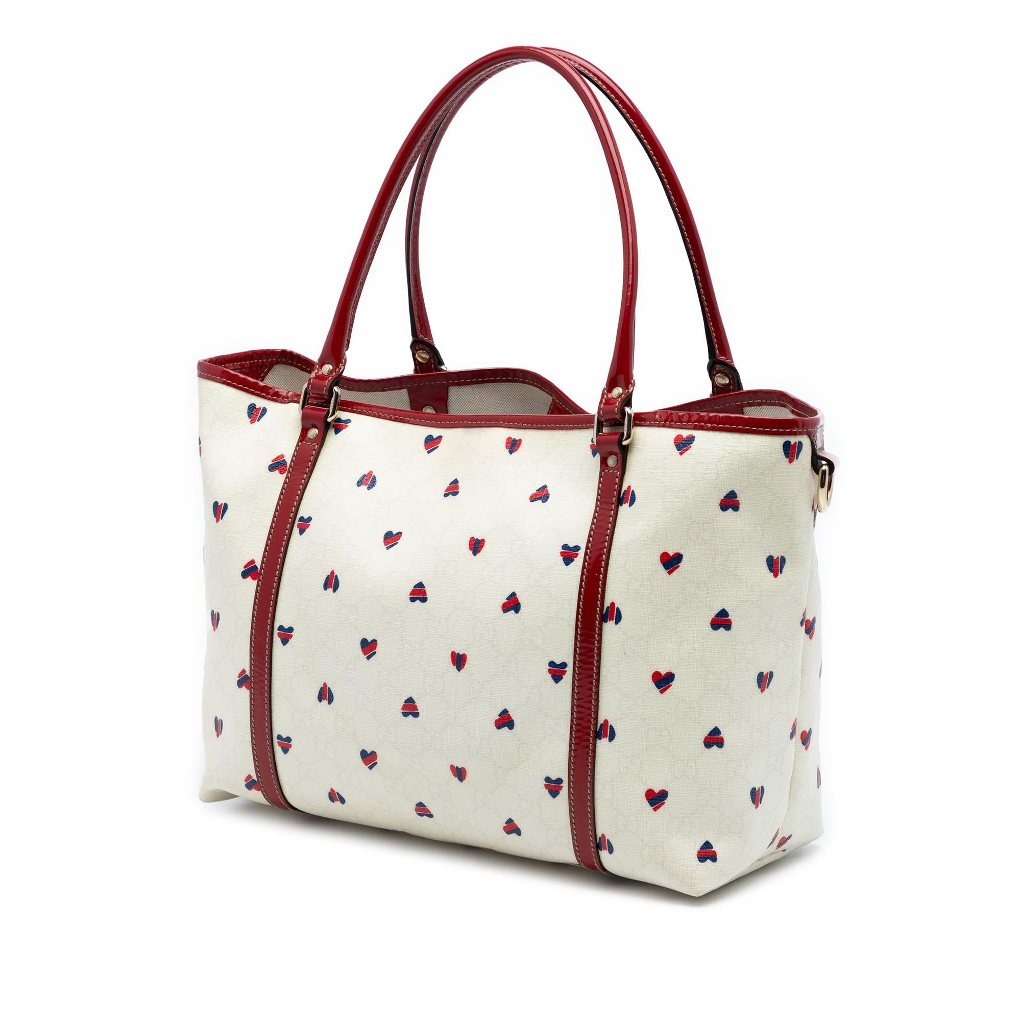 Gucci Medium GG Supreme Hearts Joy Tote