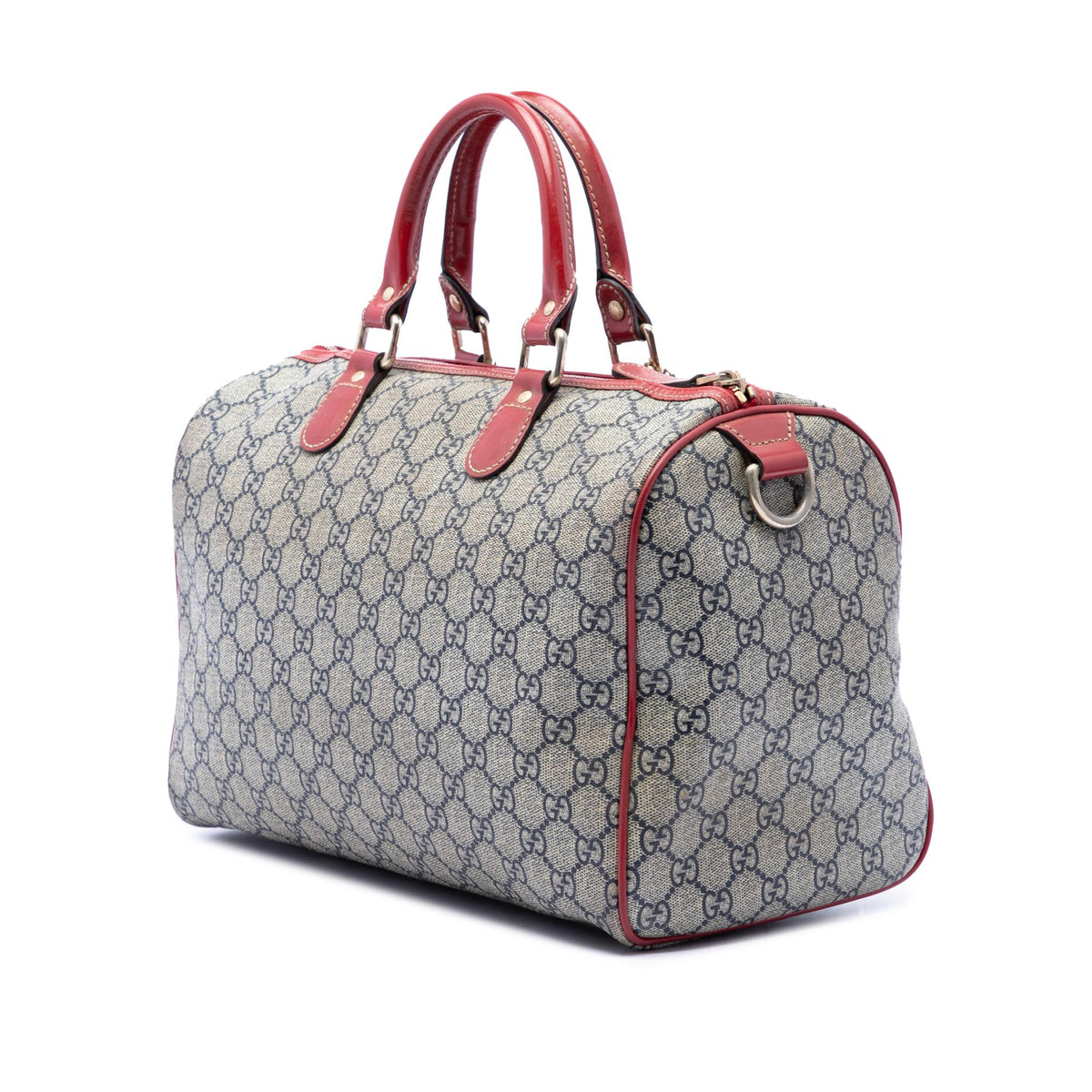 Gucci Medium GG Supreme Joy Tattoo Heart Boston Bag