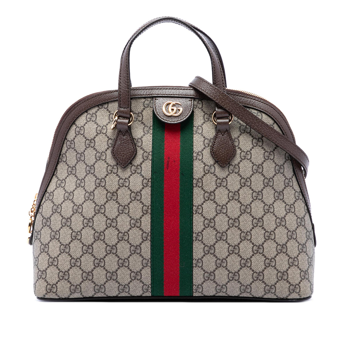 Gucci Medium GG Supreme Ophidia Web Satchel