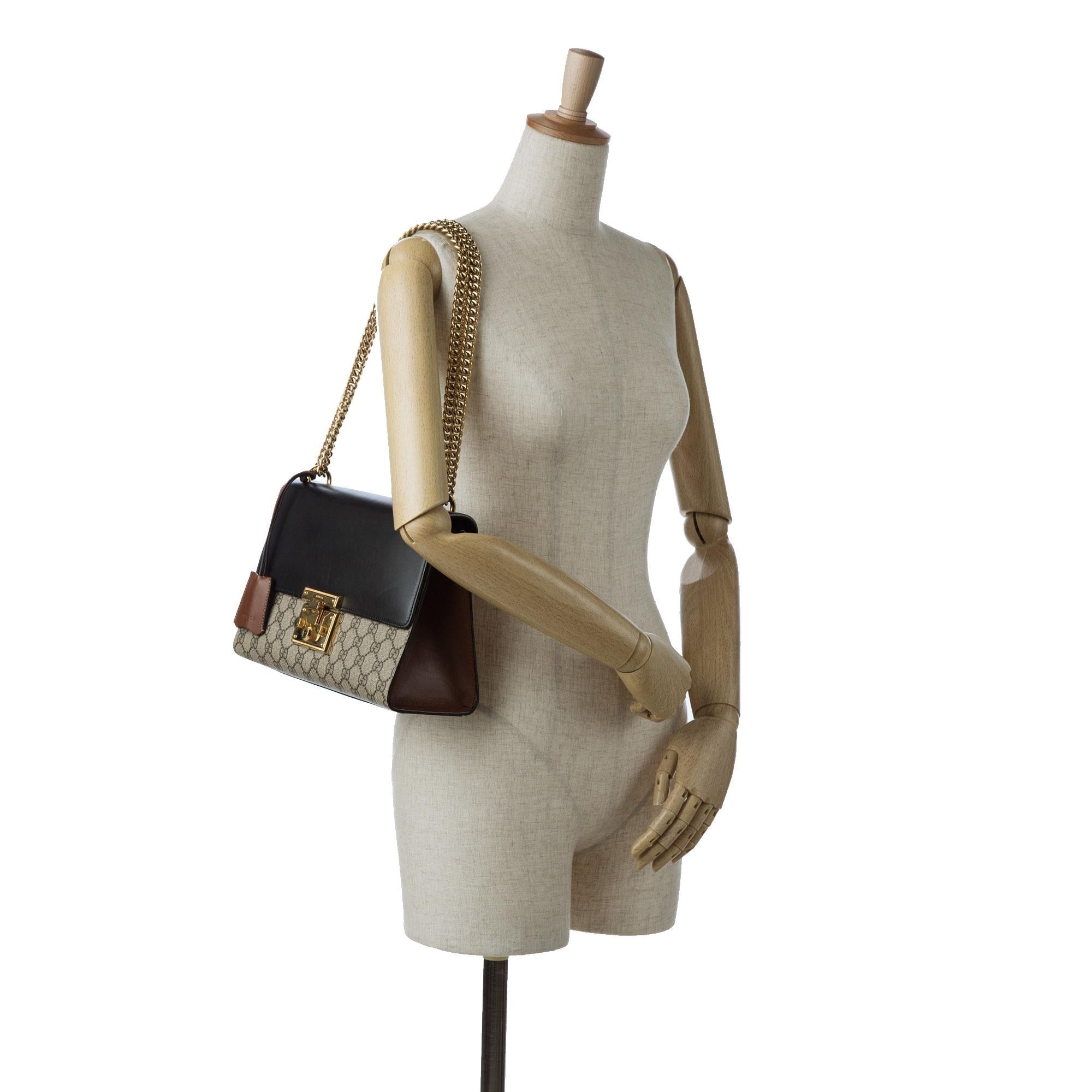 Gucci Medium GG Supreme Padlock Shoulder Bag (SHG-KEUkjB)