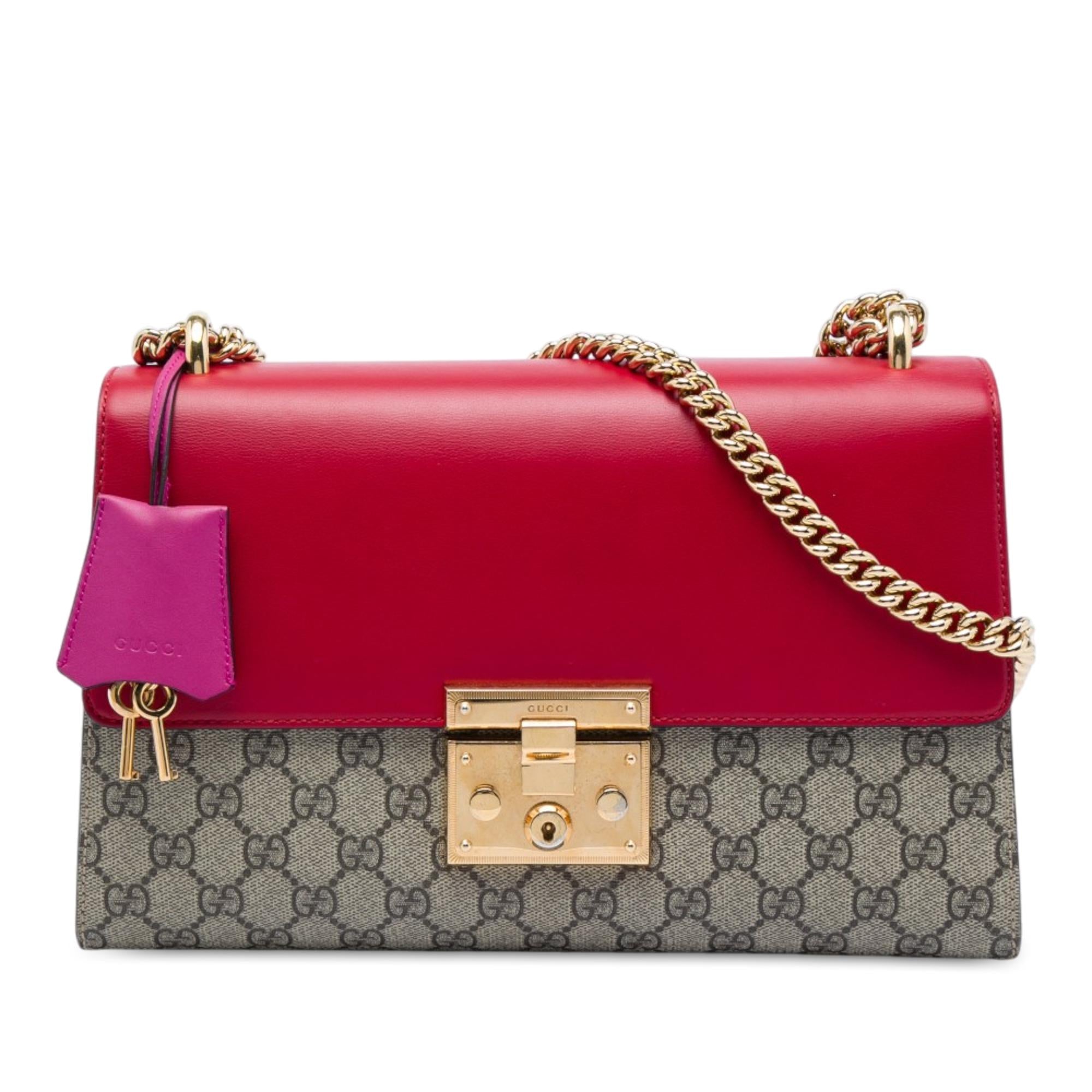 Gucci Medium GG Supreme Padlock Shoulder Bag