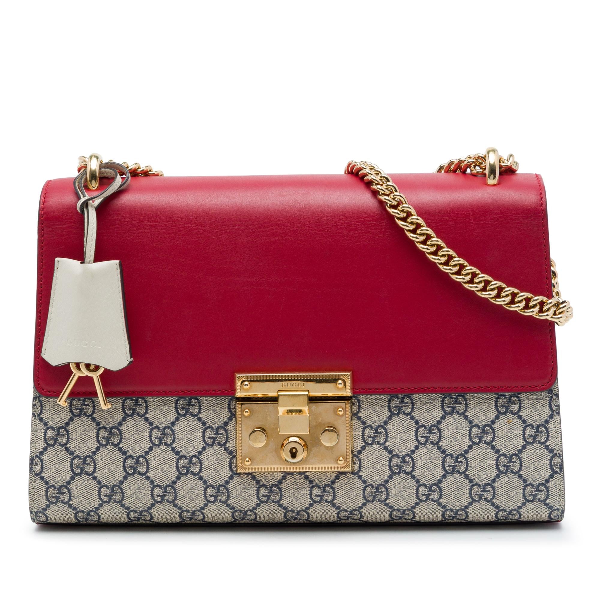 Gucci Medium GG Supreme Padlock Shoulder Bag