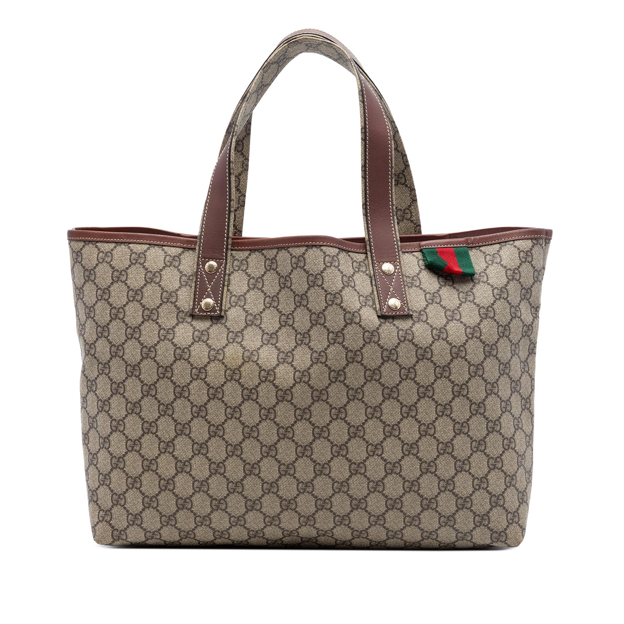 Gucci Medium GG Supreme Web Loop Tote