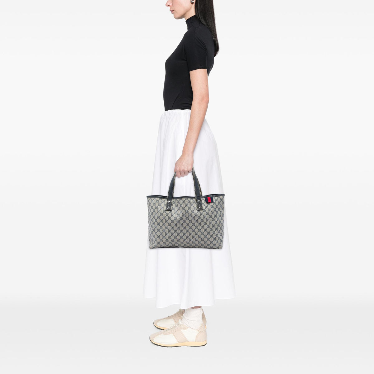 Gucci Medium GG Supreme Web Loop Tote
