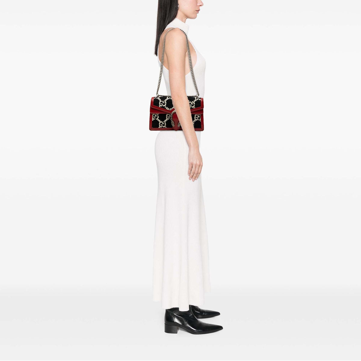Gucci Medium GG Tweed Dionysus Shoulder Bag