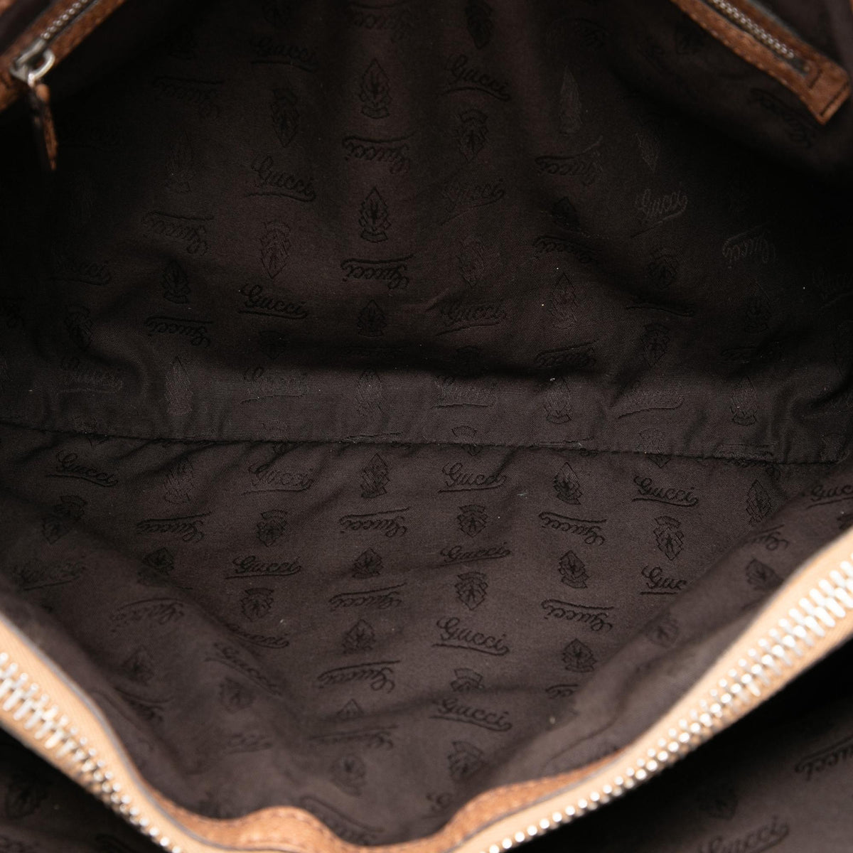 Gucci Medium Guccissima Trimmed Calfskin Bamboo Libeccio Tote