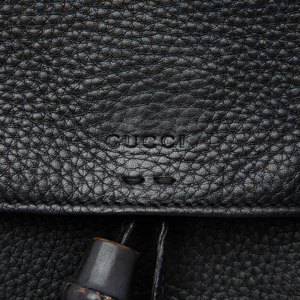 Gucci Medium Leather Bamboo Daily Crossbody