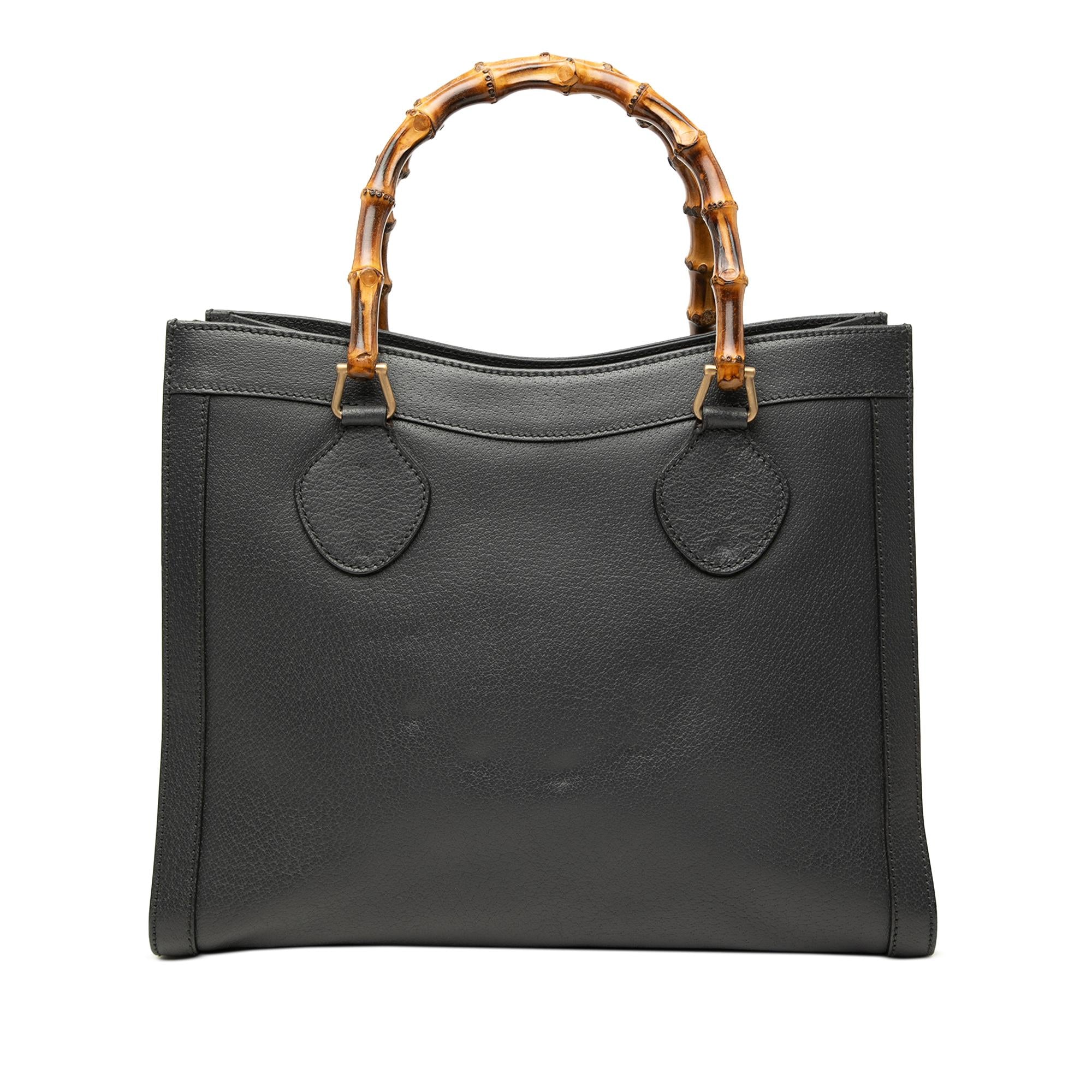 Gucci Medium Leather Bamboo Diana Tote