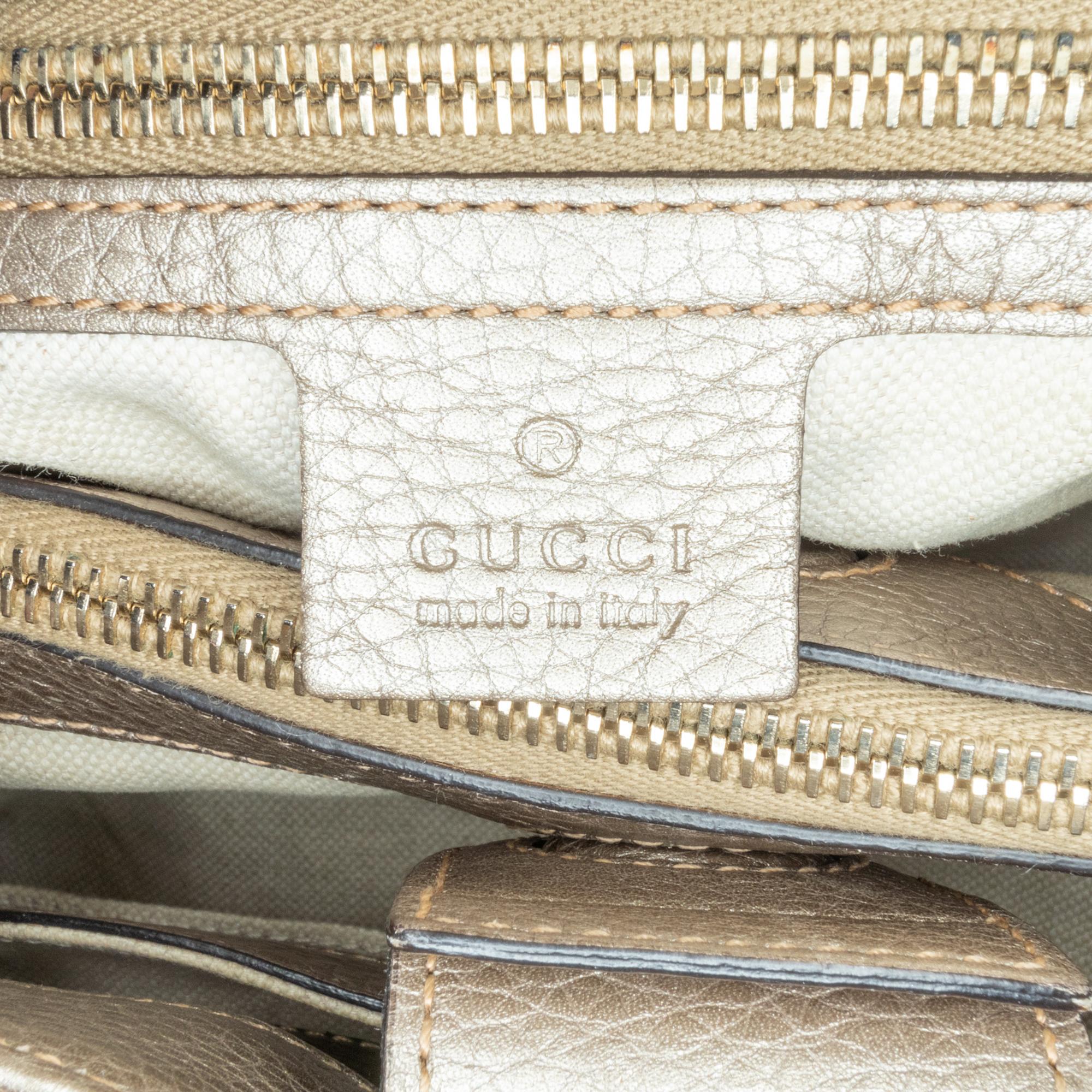 Gucci Medium Leather Bamboo Shopper (SHG-Z5WtXN)