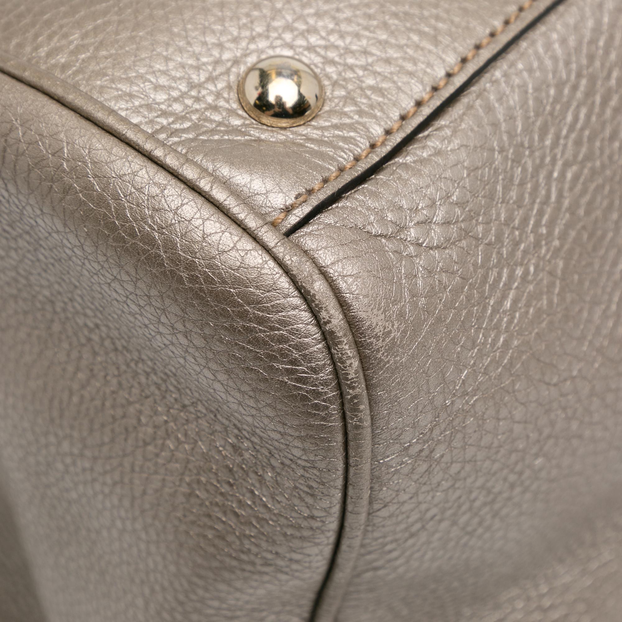 Gucci Medium Leather Bamboo Shopper (SHG-Z5WtXN)