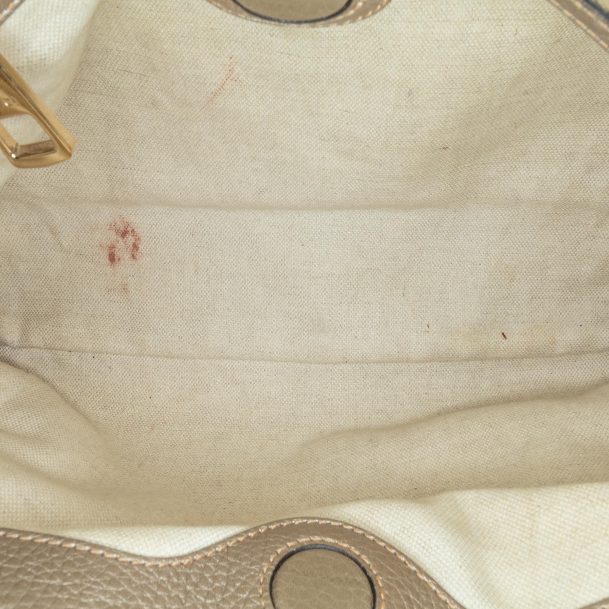 Gucci Medium Leather Bamboo Shopper (SHG-Z5WtXN)