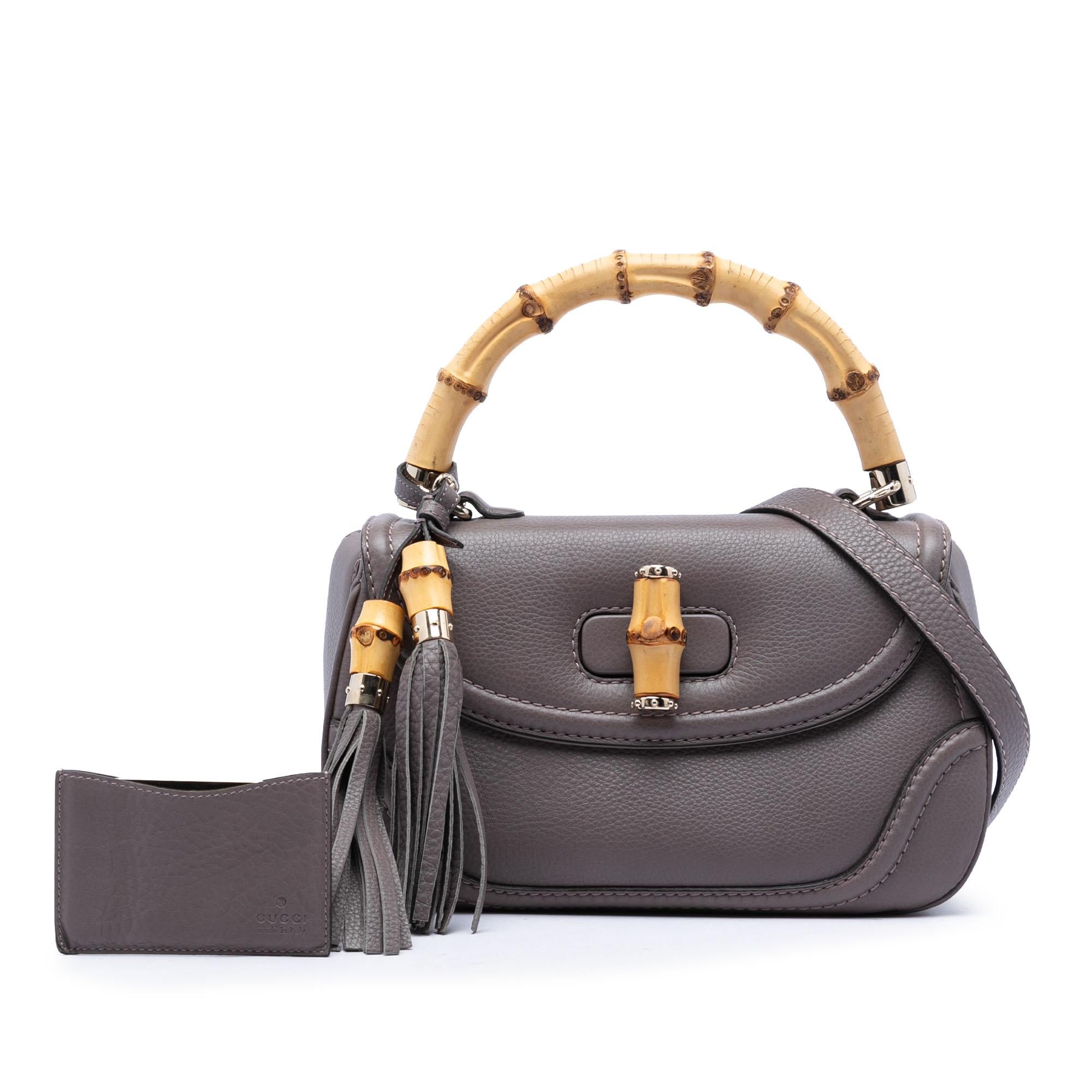 Gucci Medium Leather New Bamboo Satchel