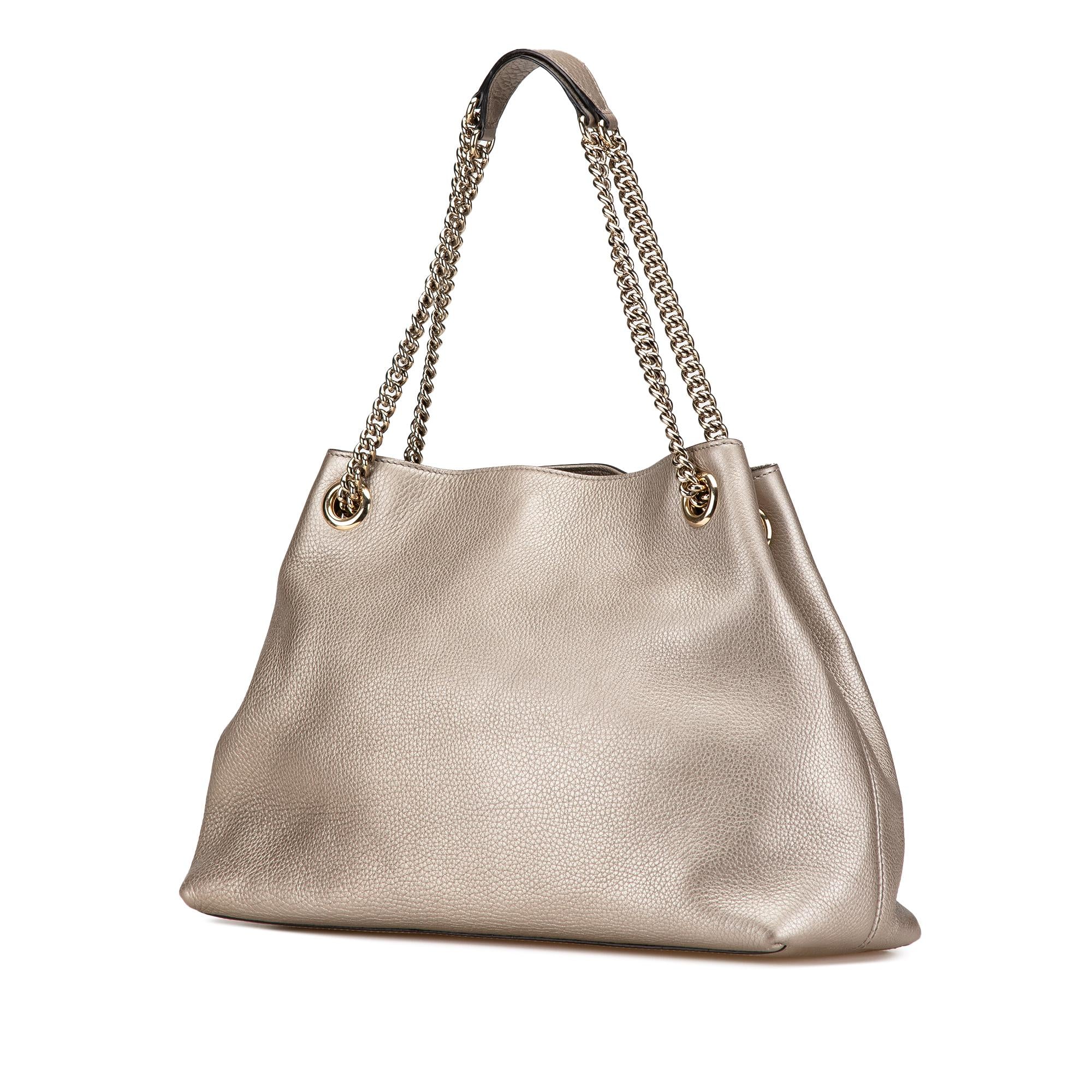 Gucci Medium Leather Soho Chain Tote