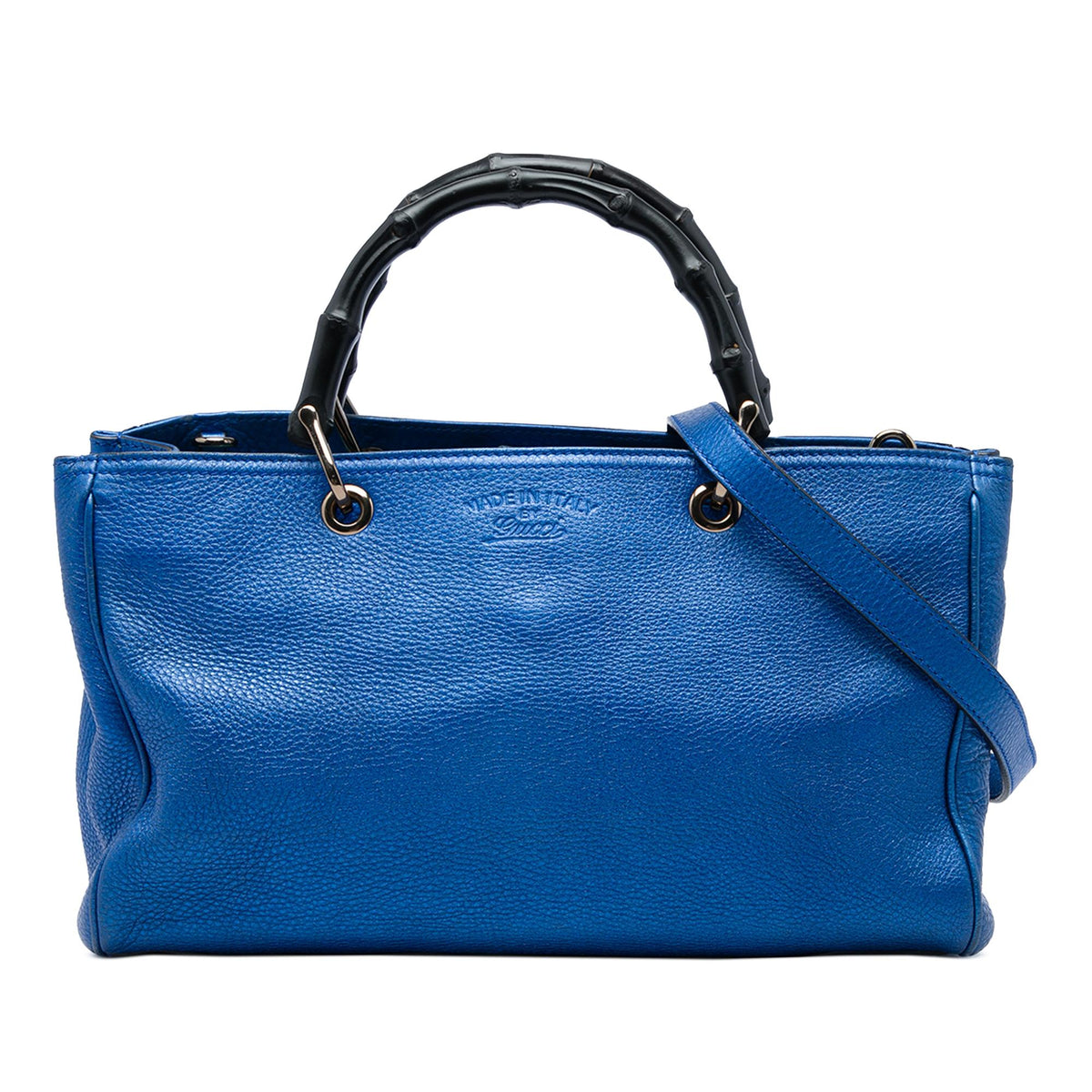 Gucci Medium Metallic Calfskin Bamboo Shopper Satchel