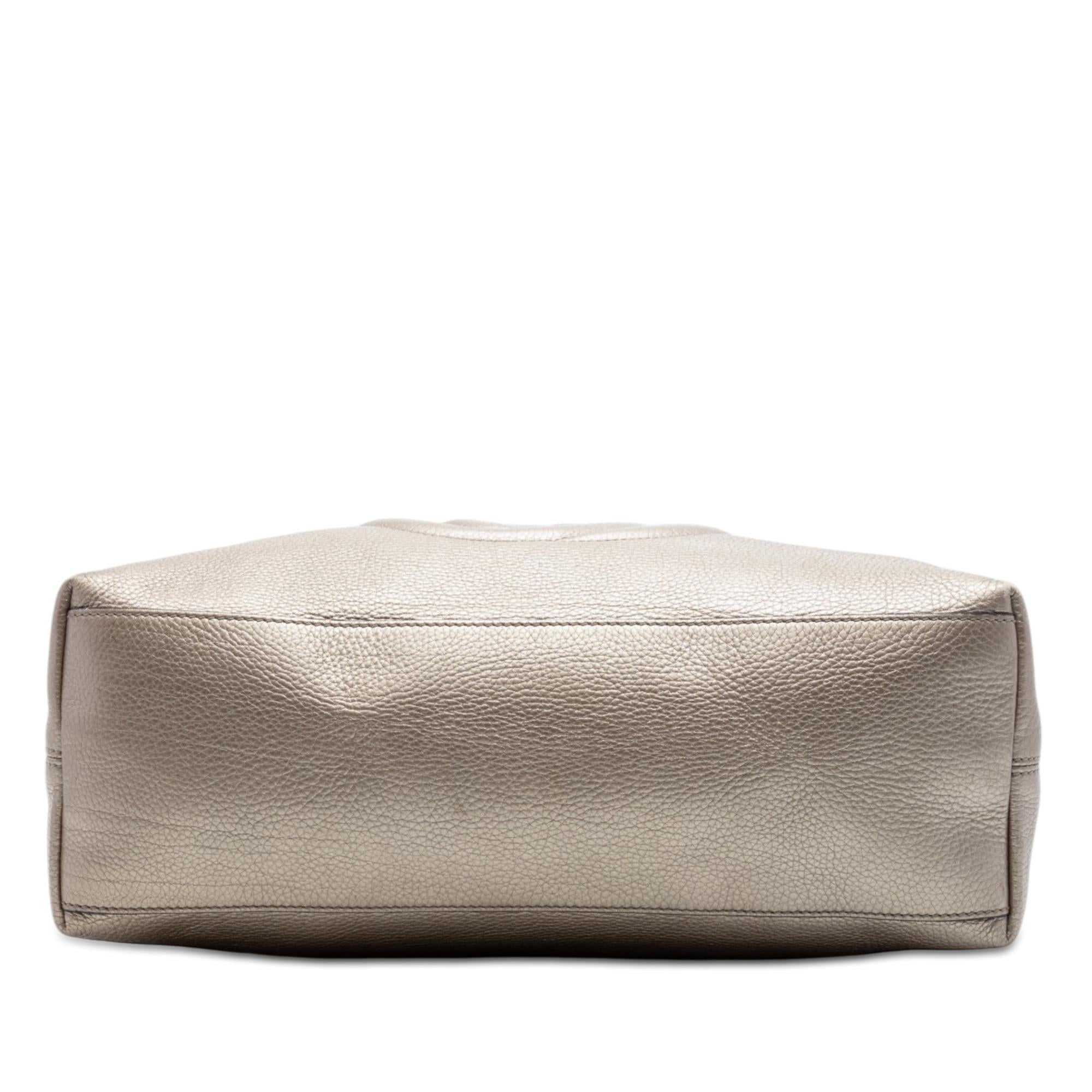 Gucci Medium Metallic Calfskin Soho Chain Tote