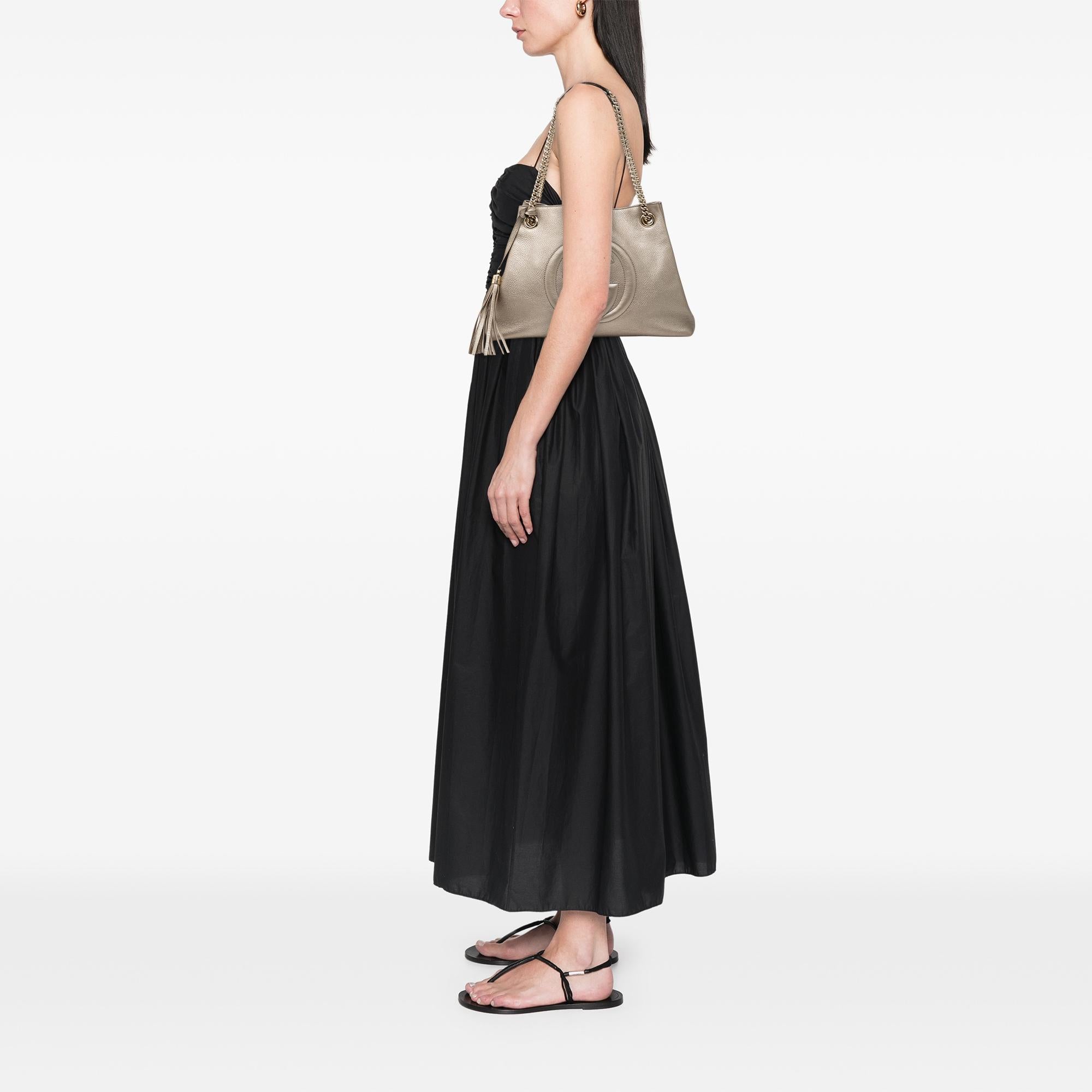 Gucci Medium Metallic Calfskin Soho Chain Tote