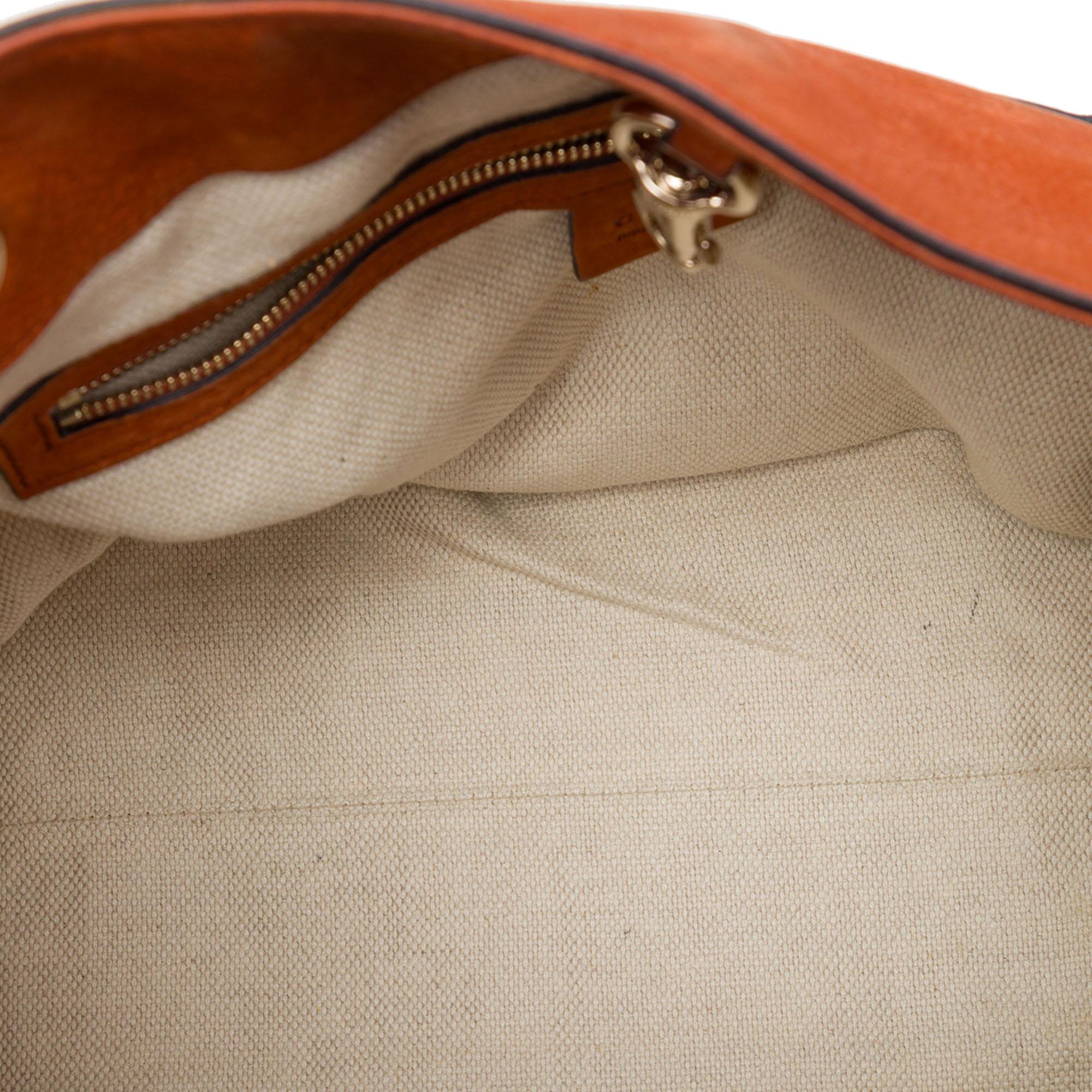 Gucci Medium Nubuck Leather Soho Chain Tote