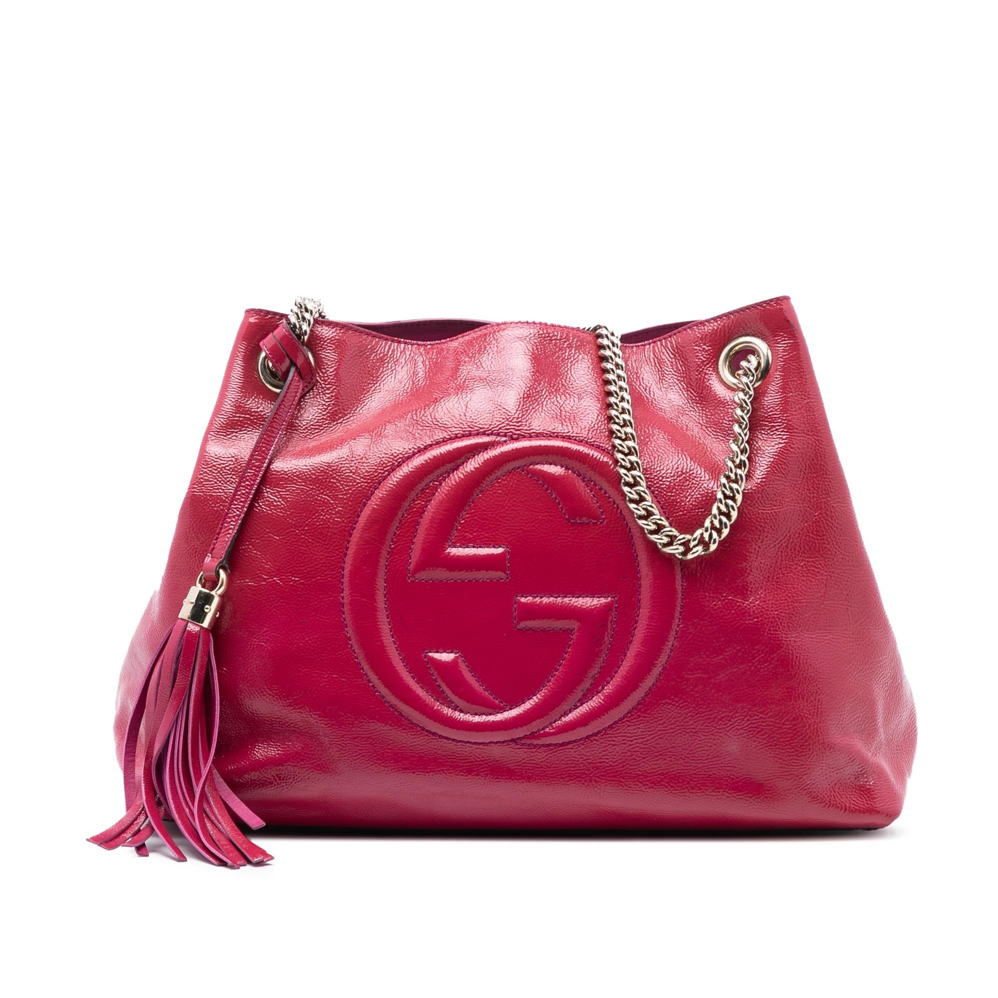 Gucci Medium Patent Soho Chain Tote