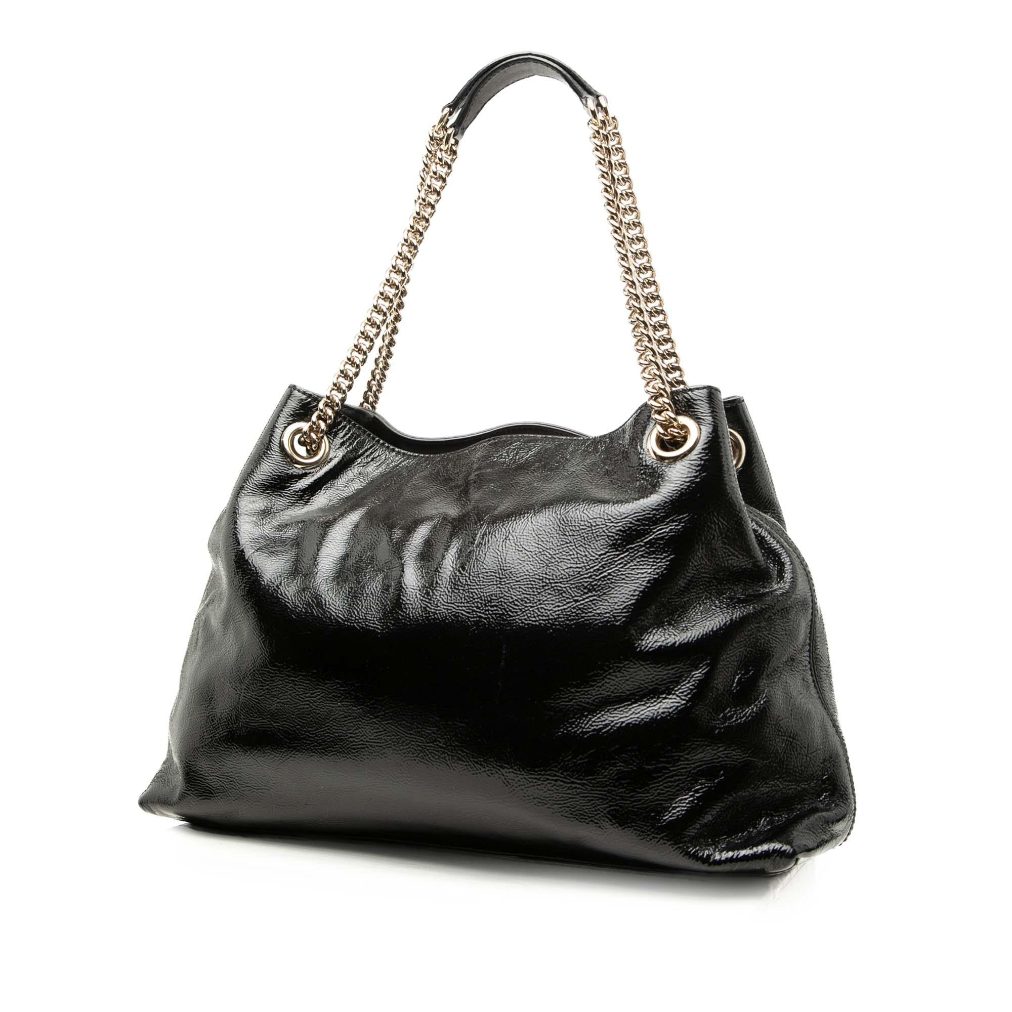 Gucci Medium Patent Soho Chain Tote