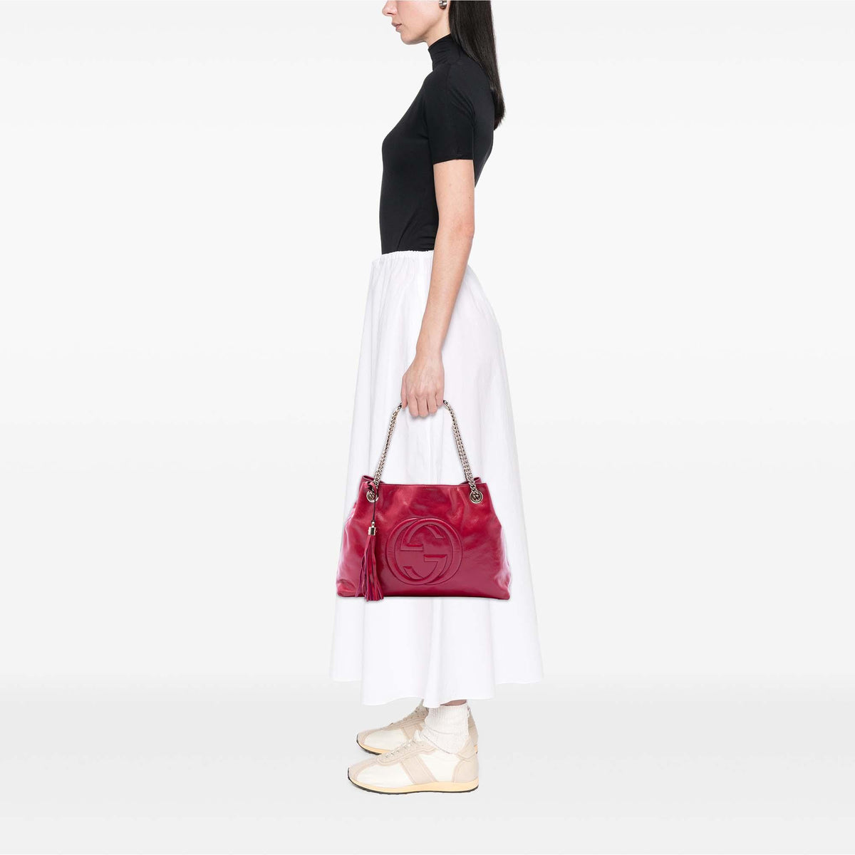 Gucci Medium Patent Soho Chain Tote