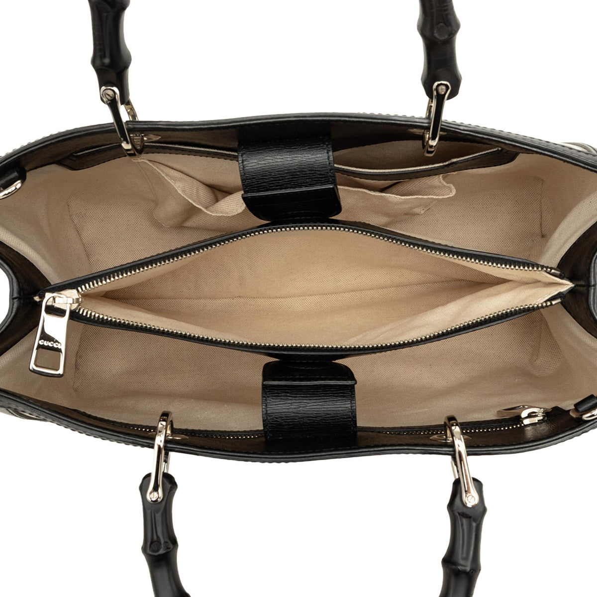 Gucci Medium Printed Calfskin Bamboo Satchel