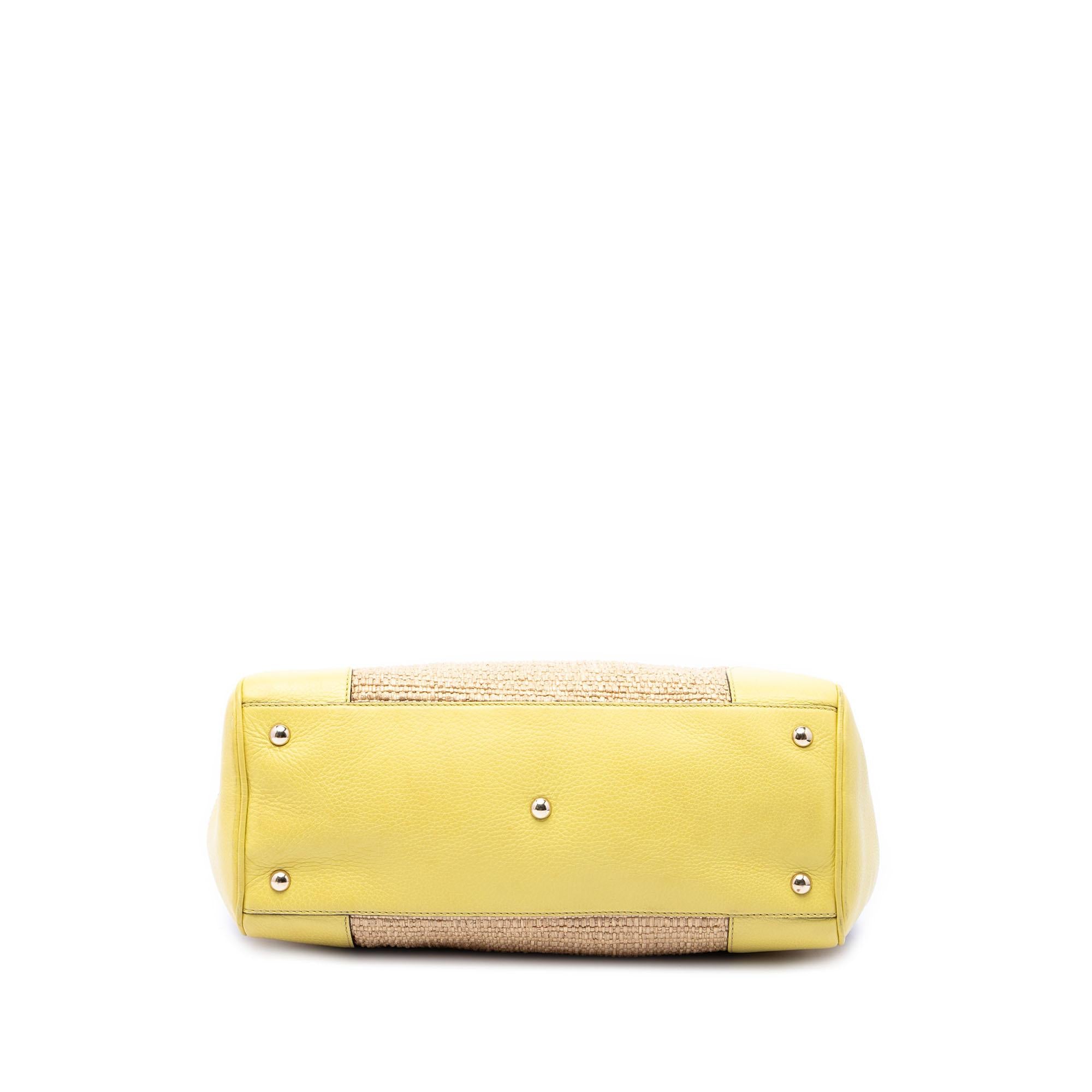 Gucci Medium Raffia Bamboo Shopper Satchel