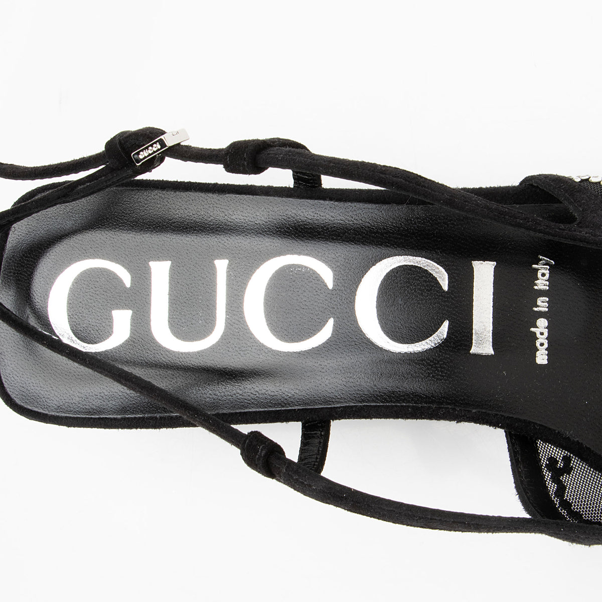 Gucci Mesh Crystal GG Slingback Pumps - Size 8.5 / 38.5