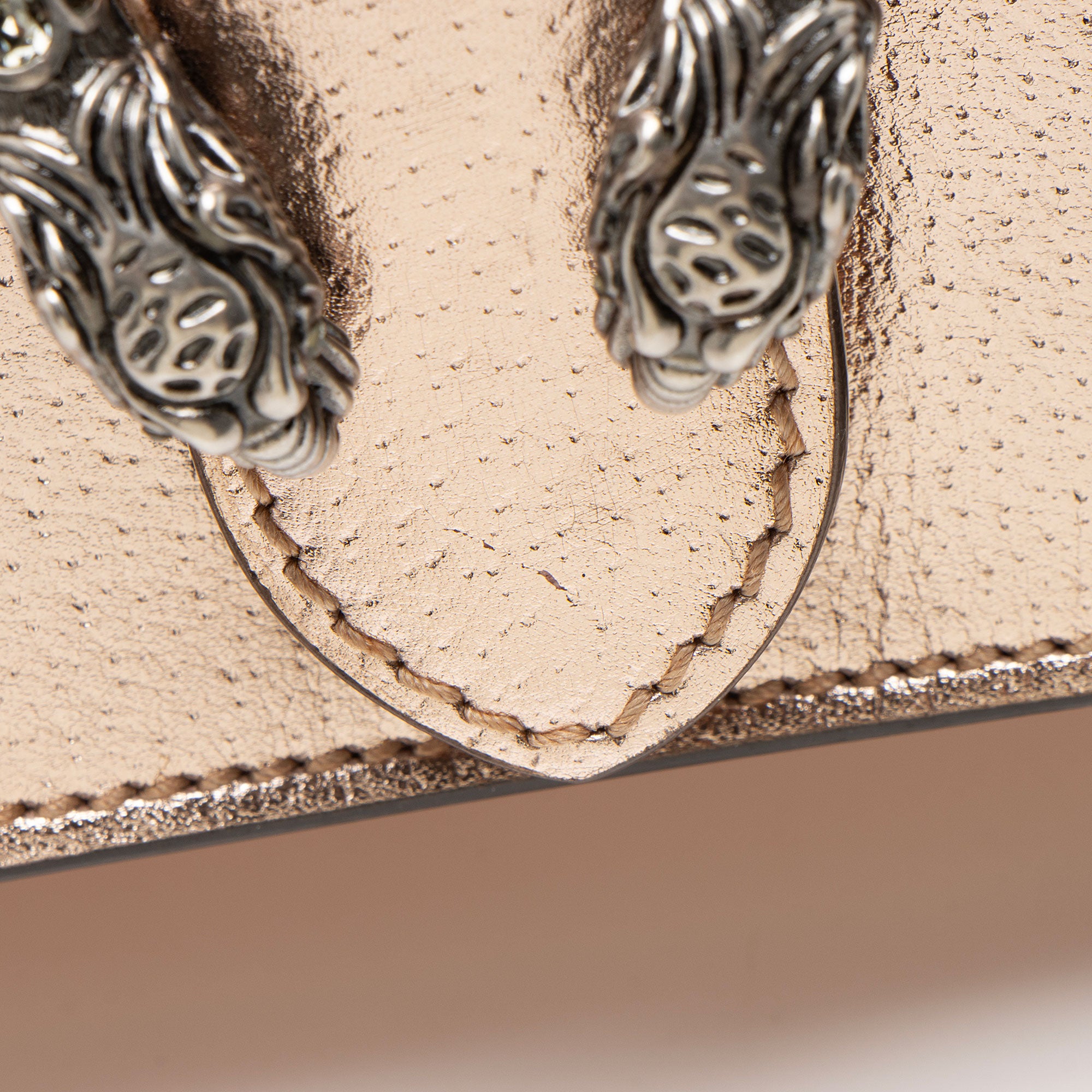Gucci Metallic Leather Crystal Dionysus Medium E/W Shoulder Bag