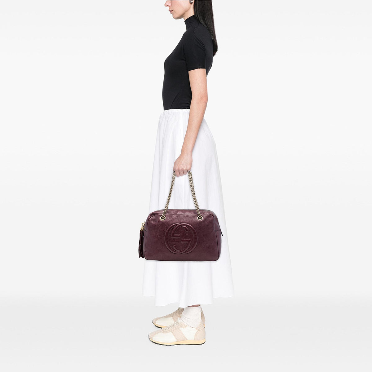 Gucci Metallic Leather Soho Chain Shoulder