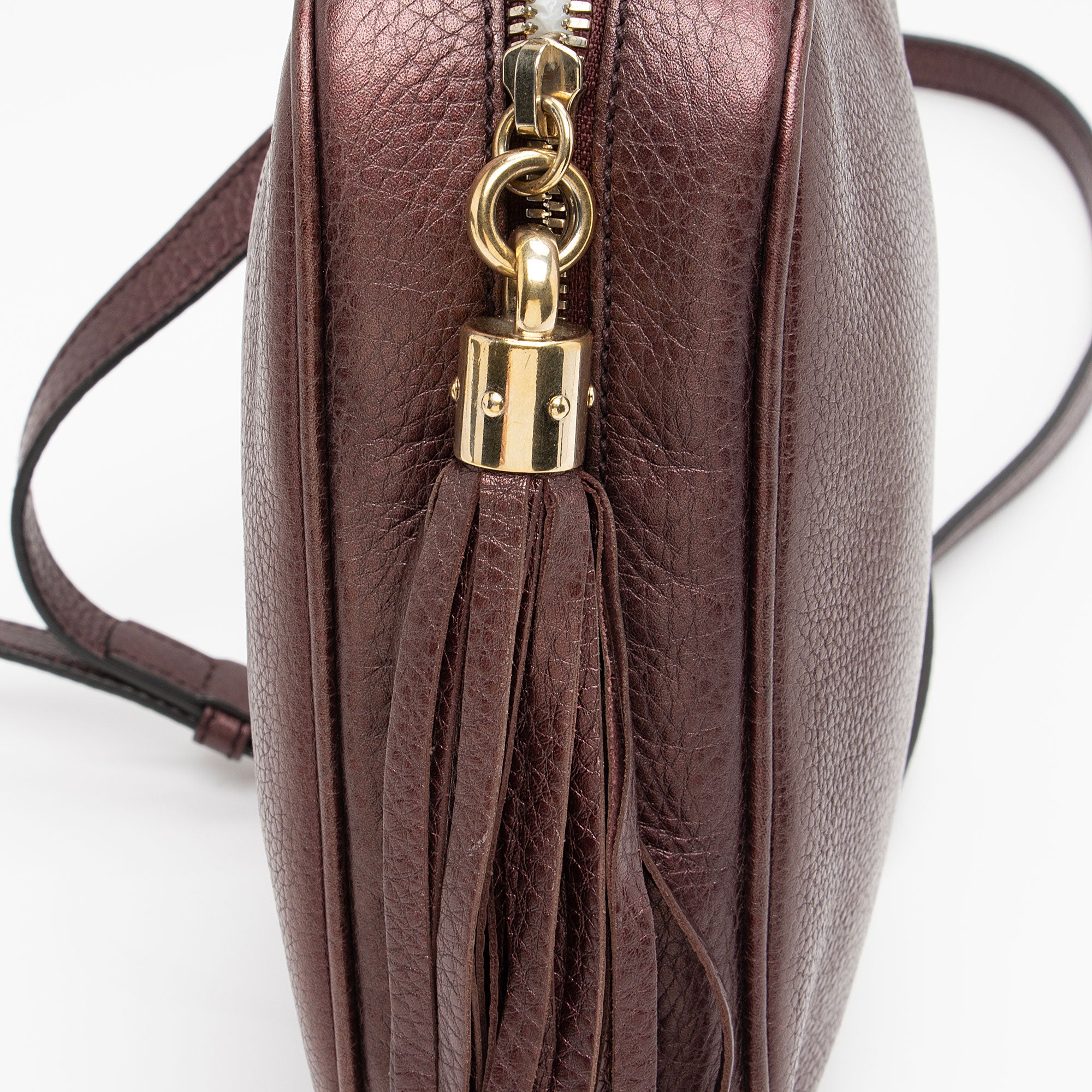 Gucci Metallic Leather Soho Disco Bag (SHF-ABYRP2)