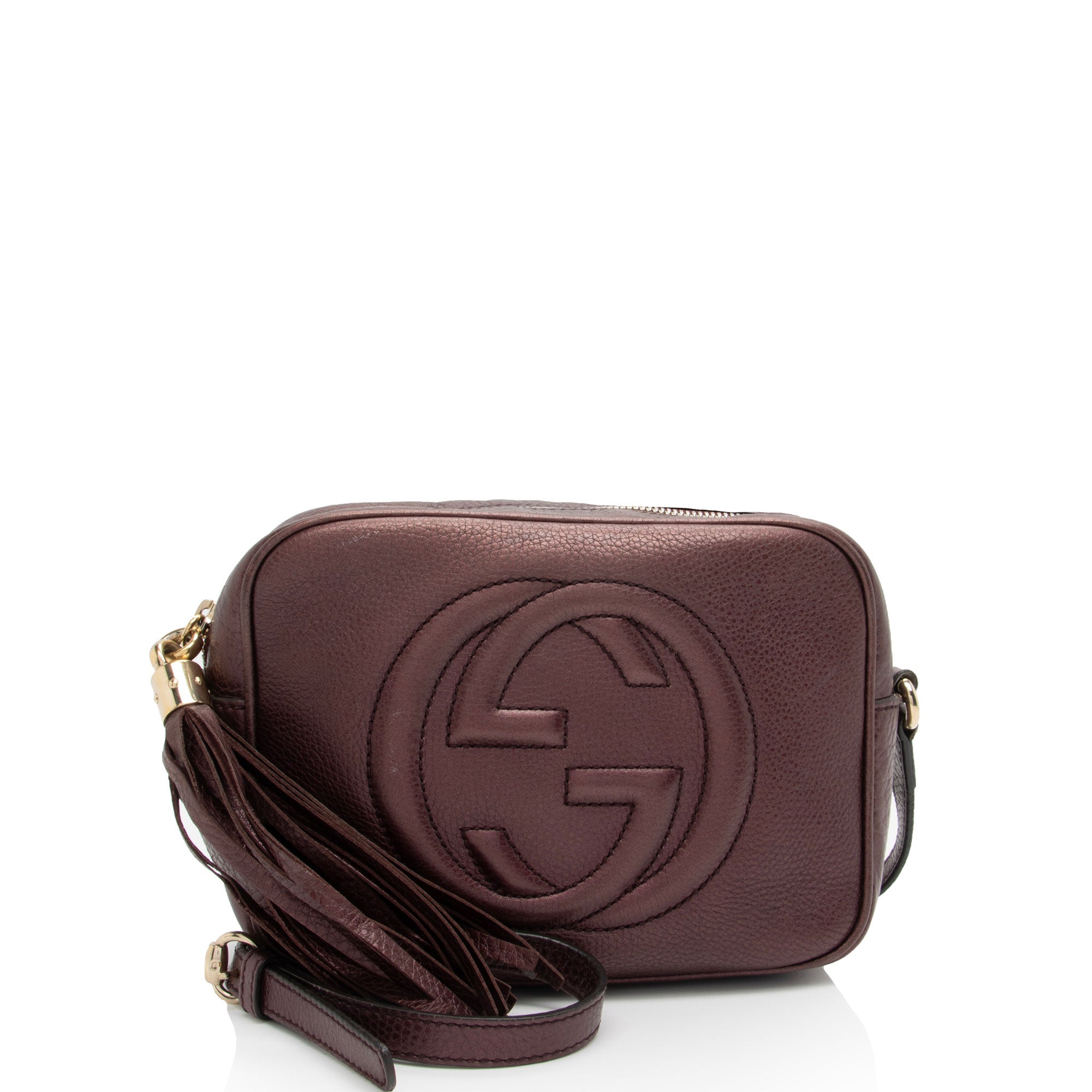 Gucci Metallic Leather Soho Disco Bag (SHF-ABYRP2)