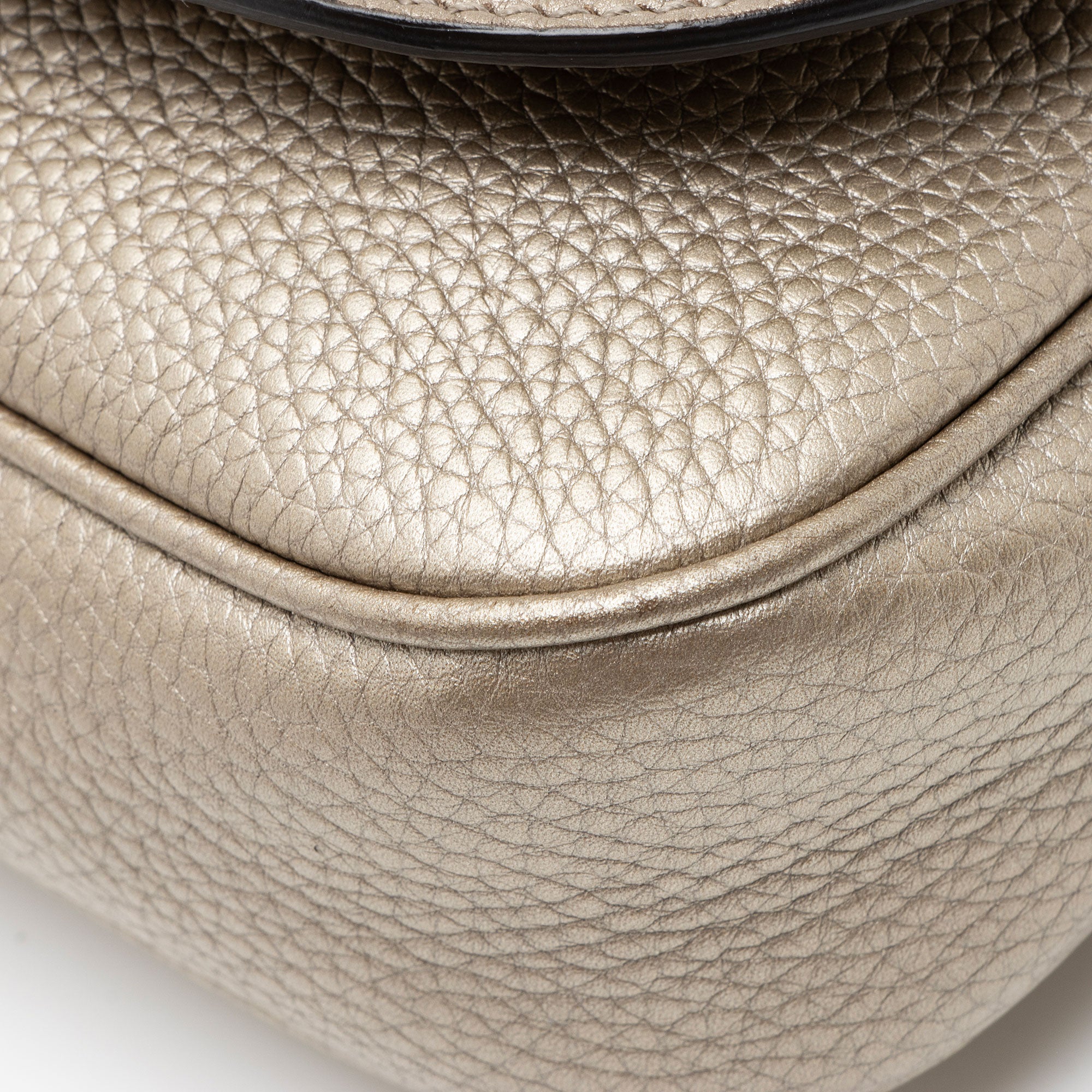 Gucci Metallic Leather Soho Medium Flap Bag