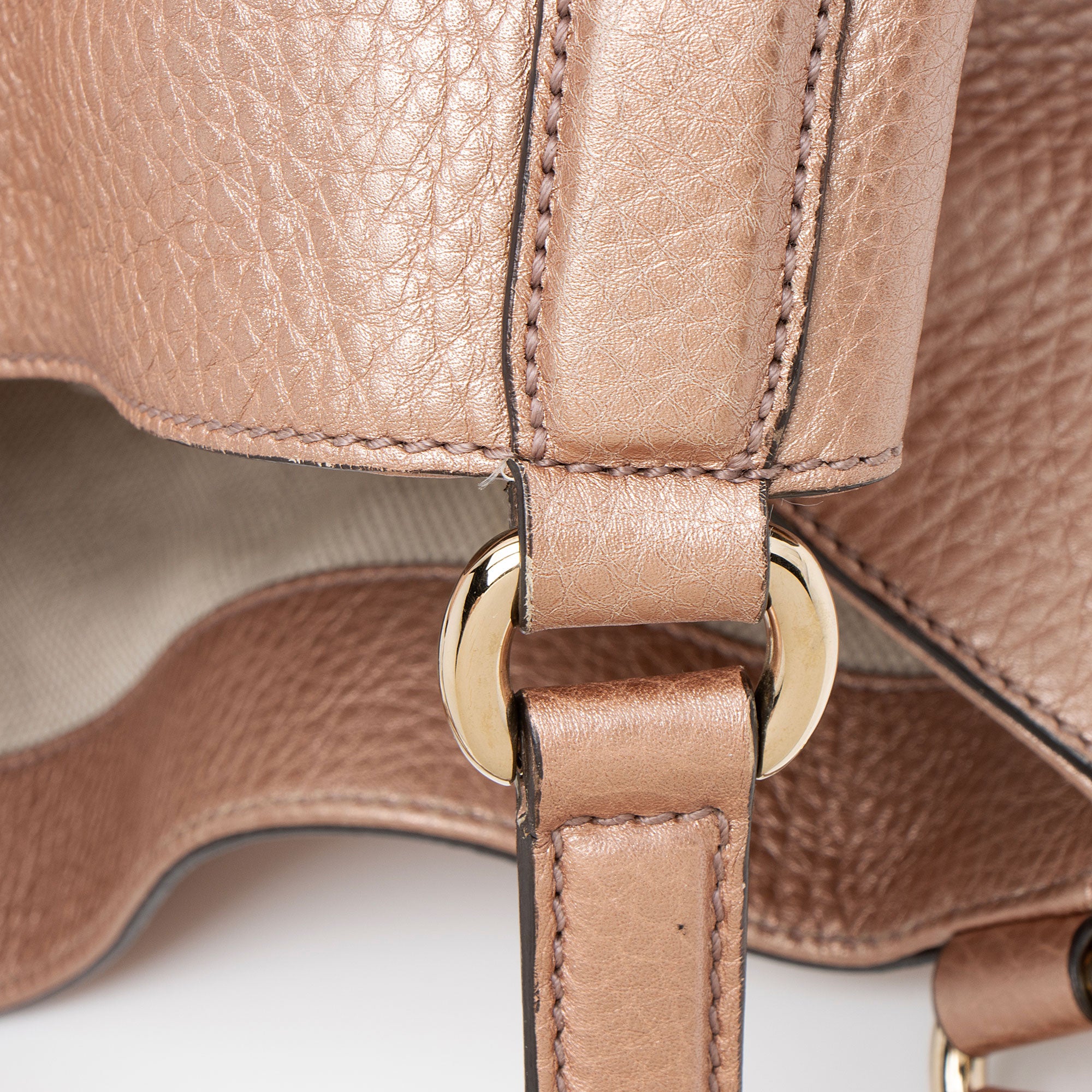 Gucci Metallic Leather Soho Medium Tote