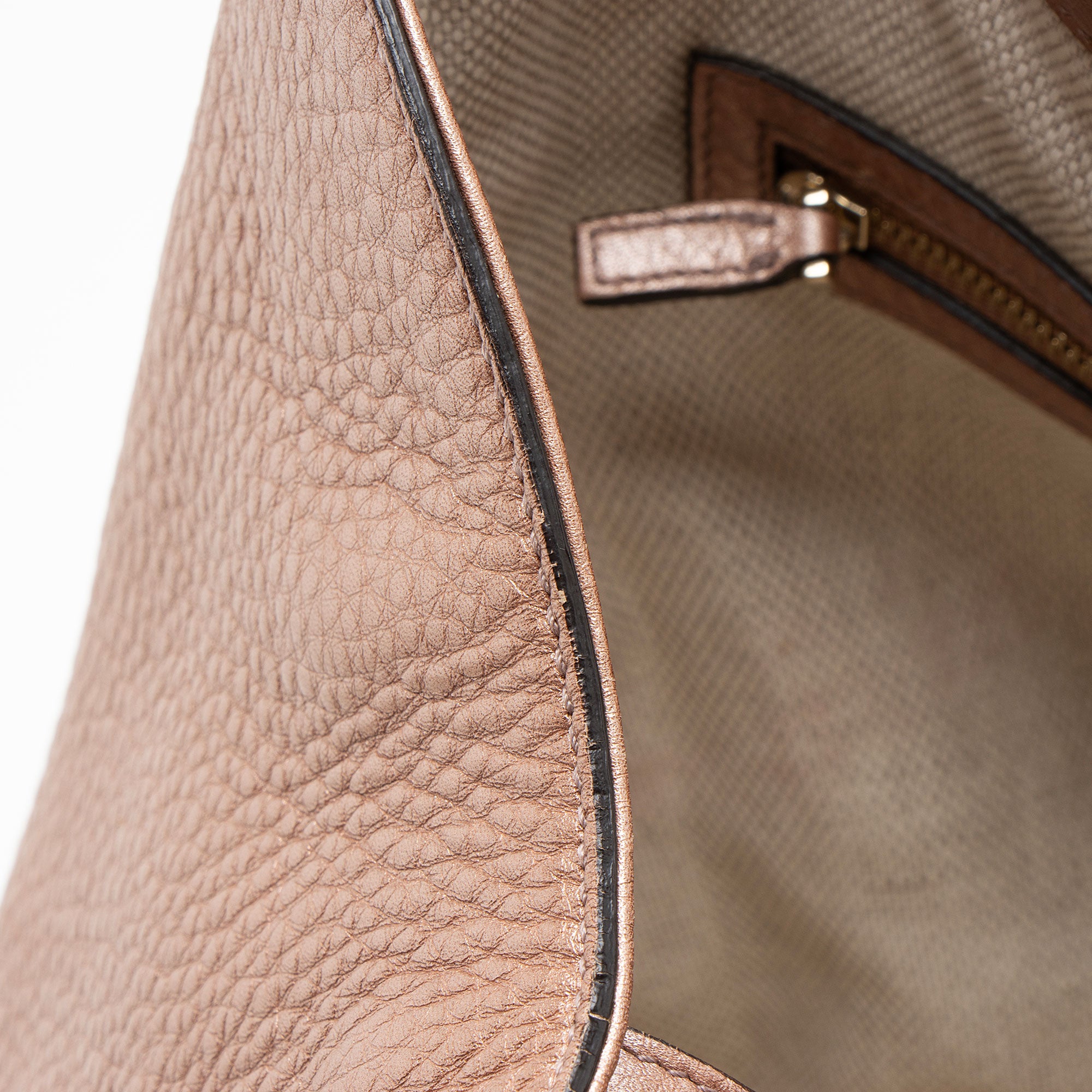 Gucci Metallic Leather Soho Medium Tote
