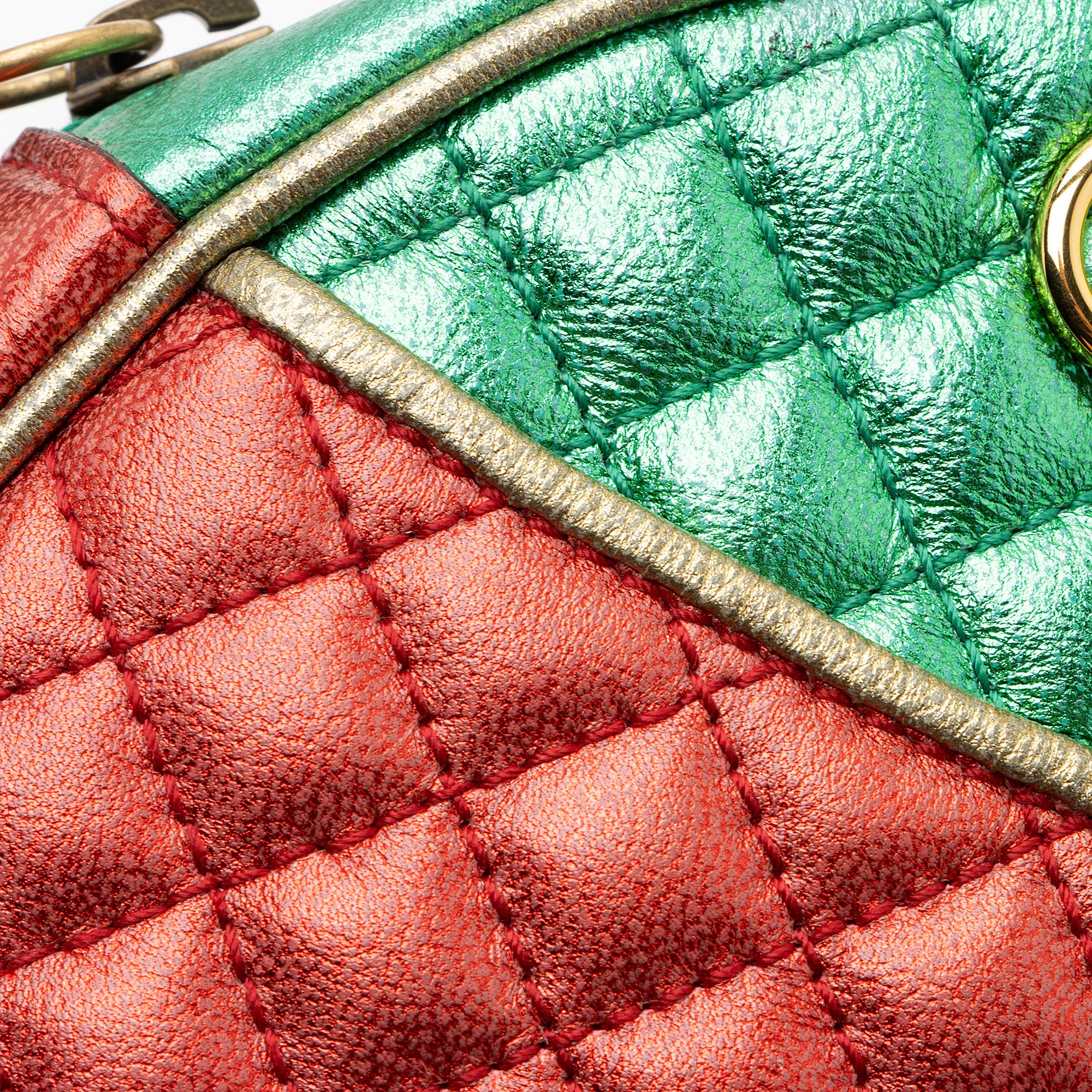 Gucci Metallic Leather Trapuntata Mini Bag