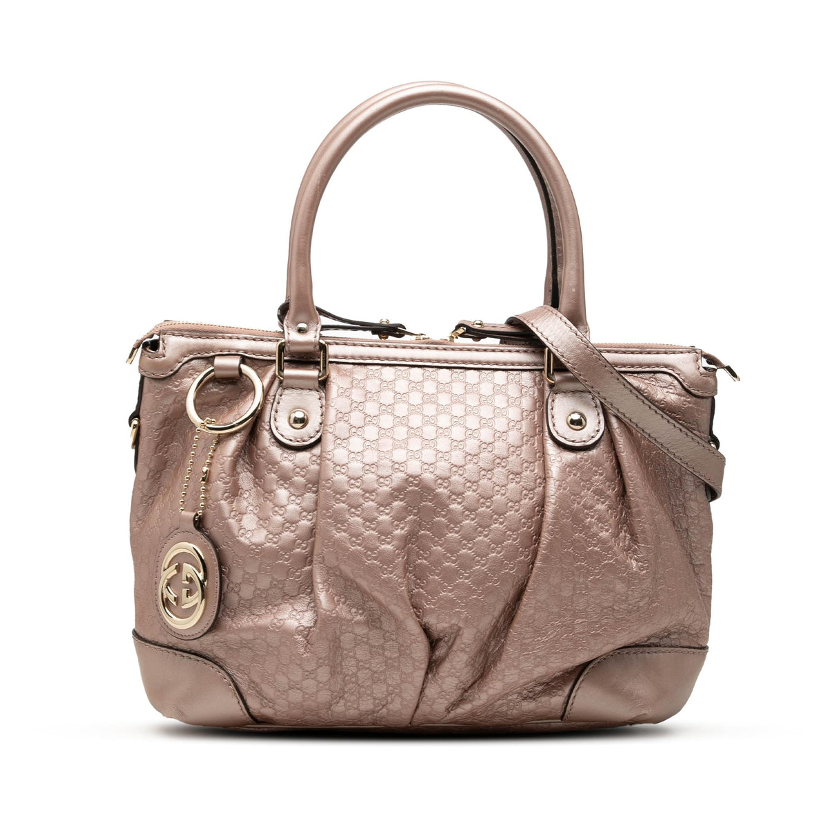 Gucci Metallic Microguccissima Sukey Satchel