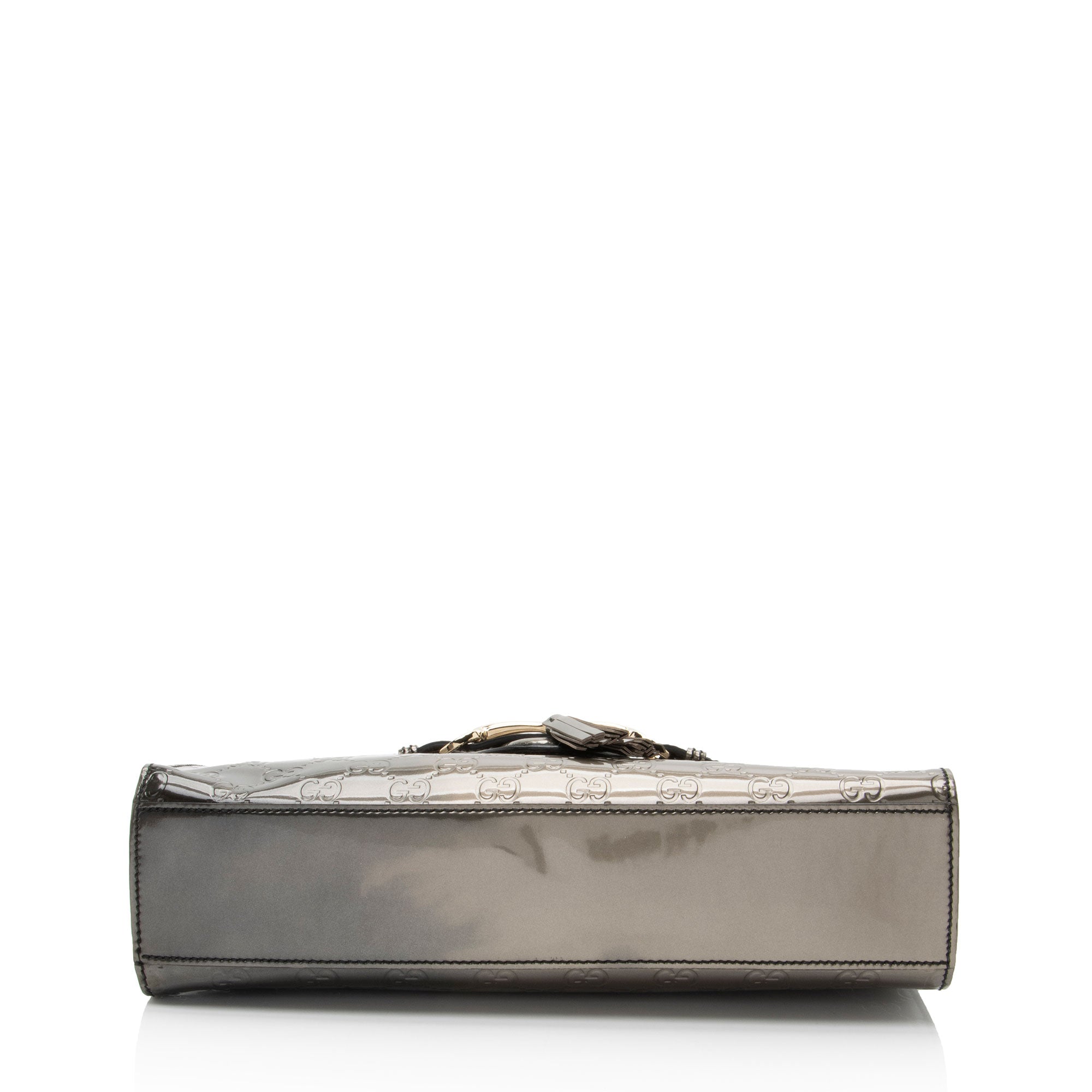 Gucci Metallic Patent Guccissima Leather Emily Medium Shoulder Bag