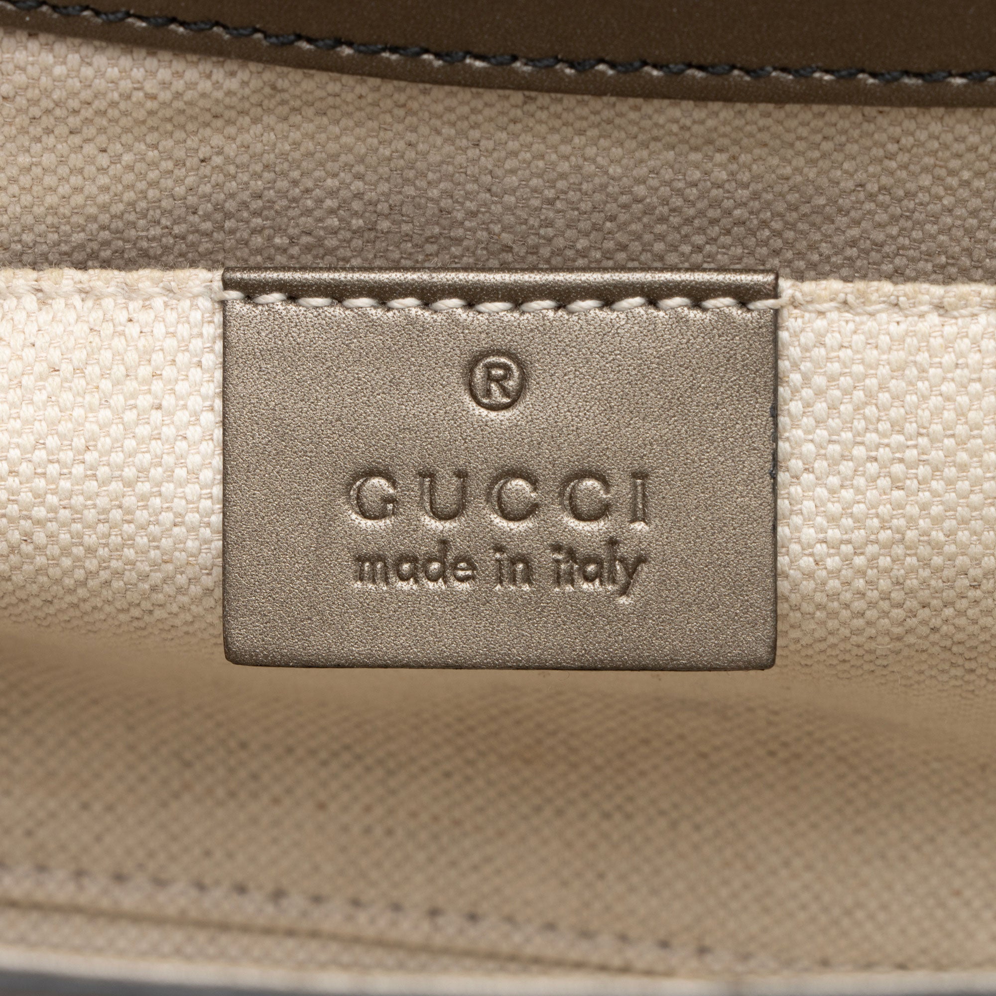 Gucci Metallic Patent Guccissima Leather Emily Medium Shoulder Bag