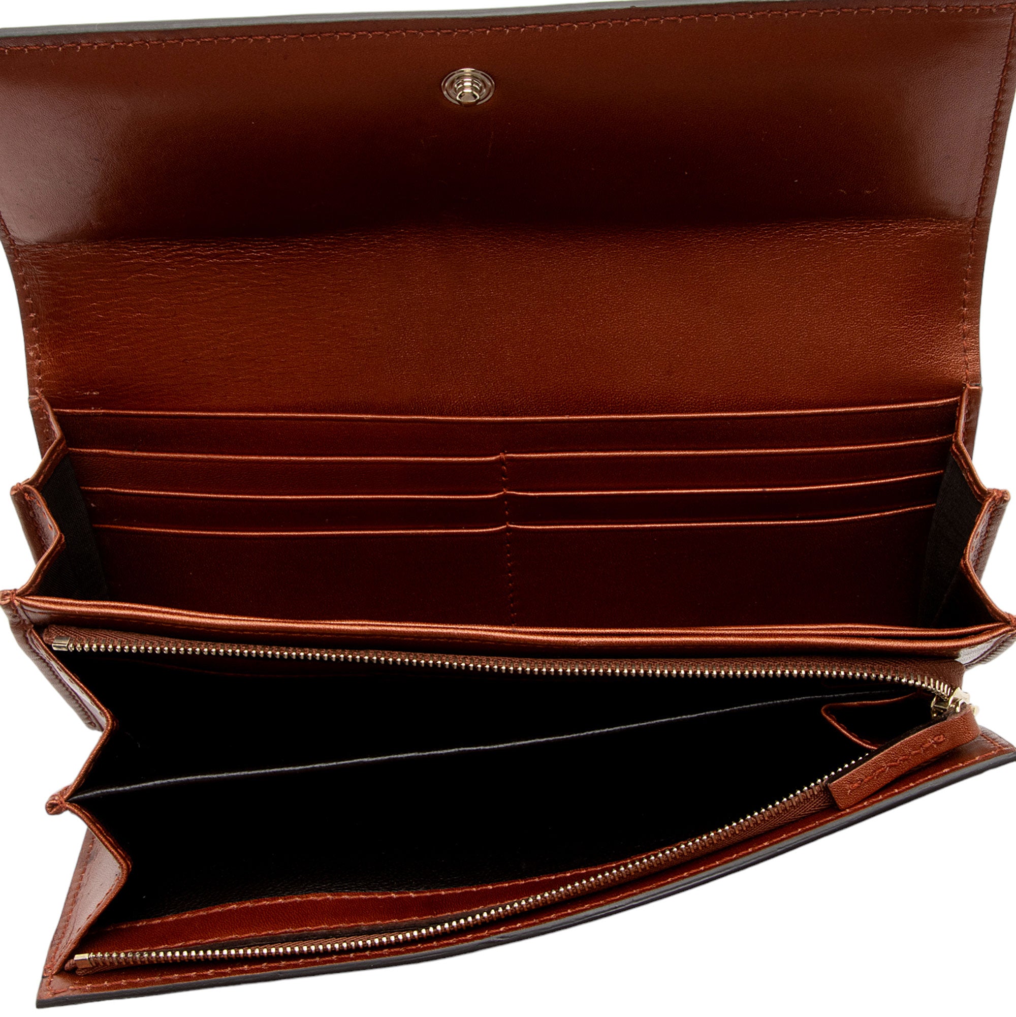 Gucci Metallic Patent Guccissima Leather Heart Logo Wallet (SHF-jwQhWg)