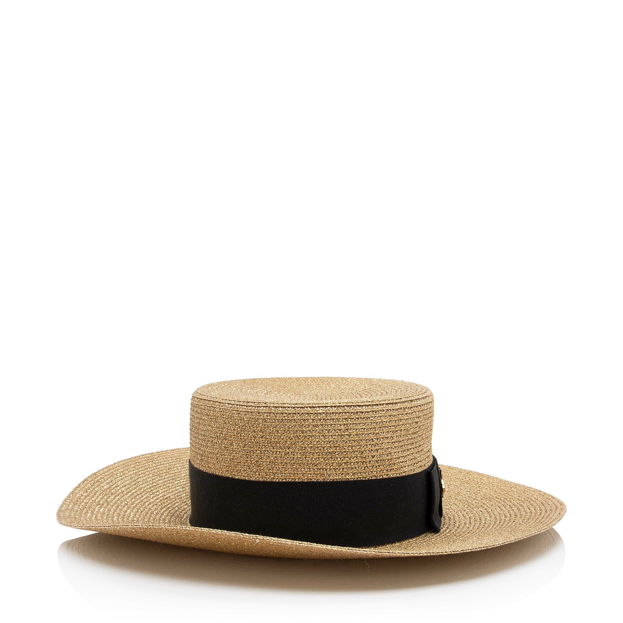 Gucci Metallic Woven Lame Bee Papier Hat - Size S (SHF-r9ceUx)