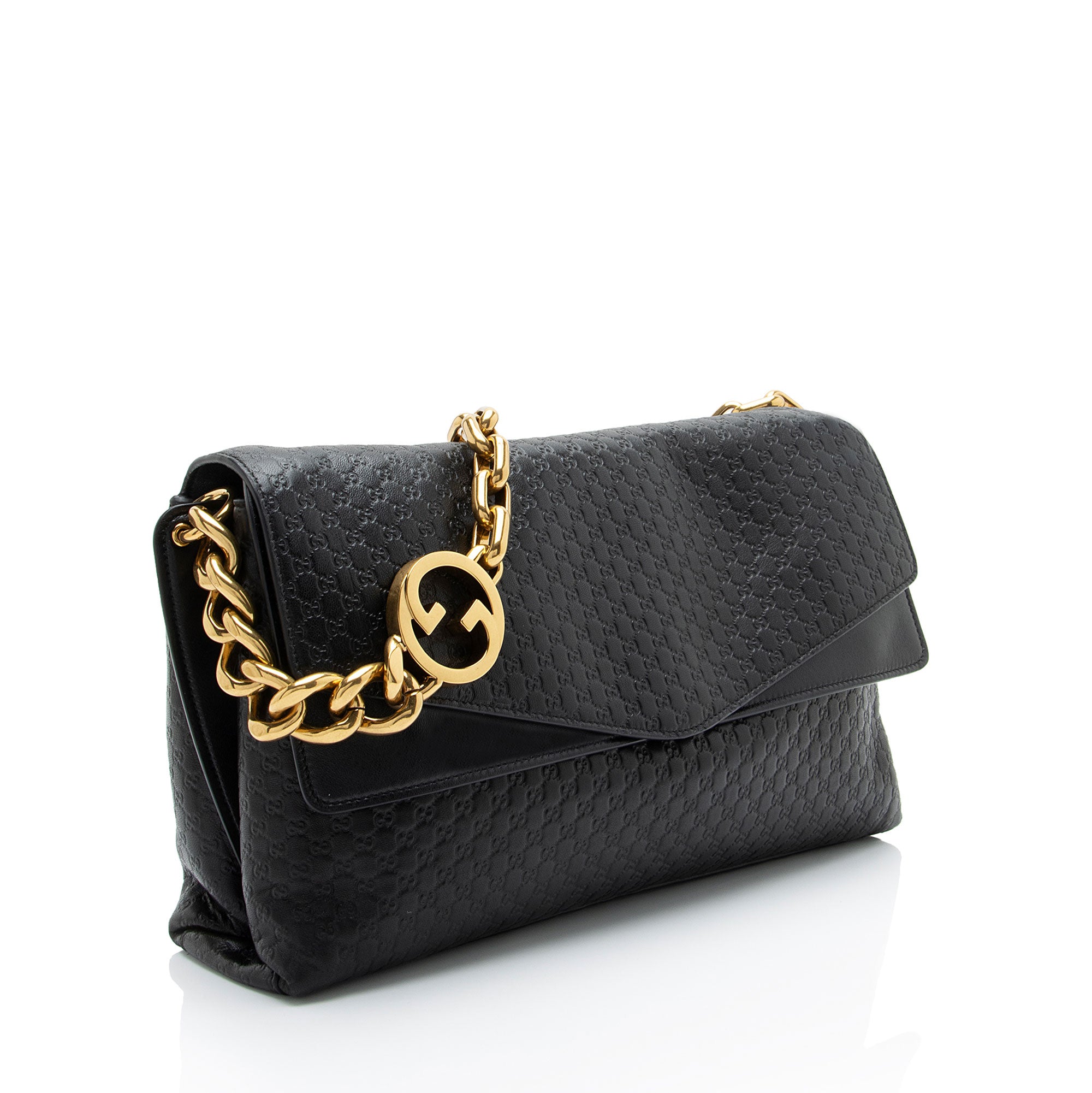 Gucci Microguccissima Leather Chain Large Shoulder Bag
