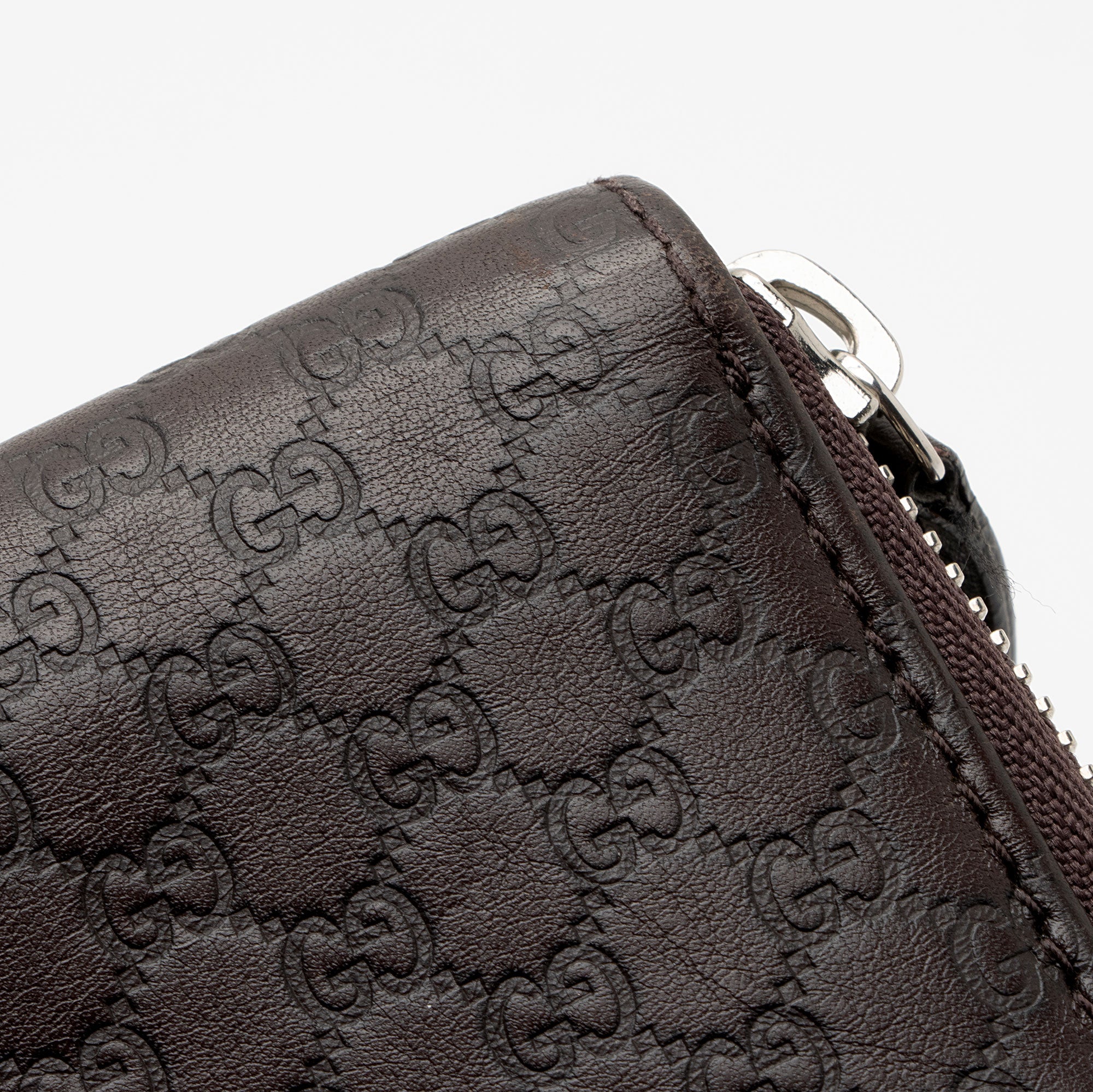 Gucci Microguccissima Leather Double Zip Around Large Organizer Wallet (SHF-EIQfg7)