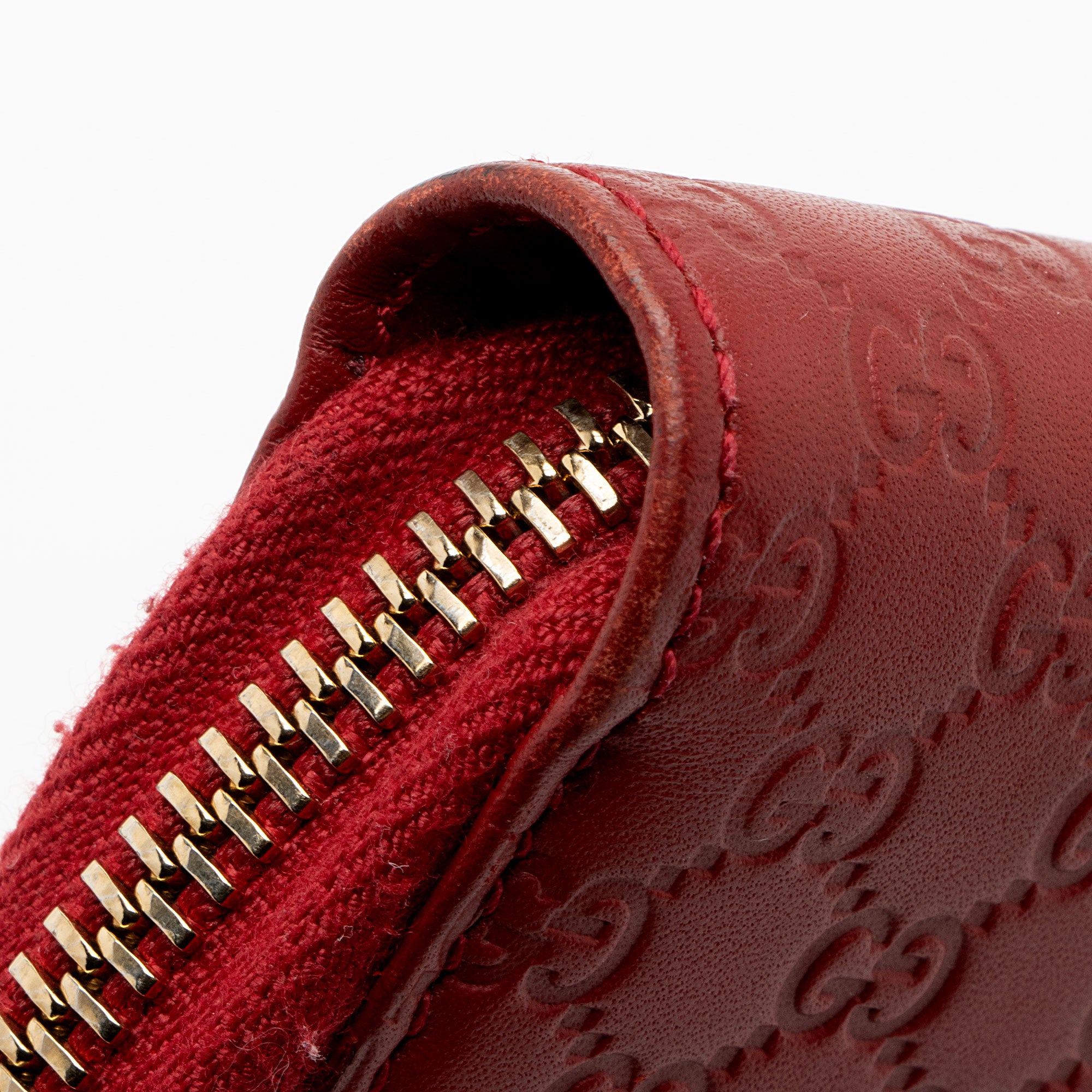 Gucci Microguccissima Leather Zip Around Compact Wallet