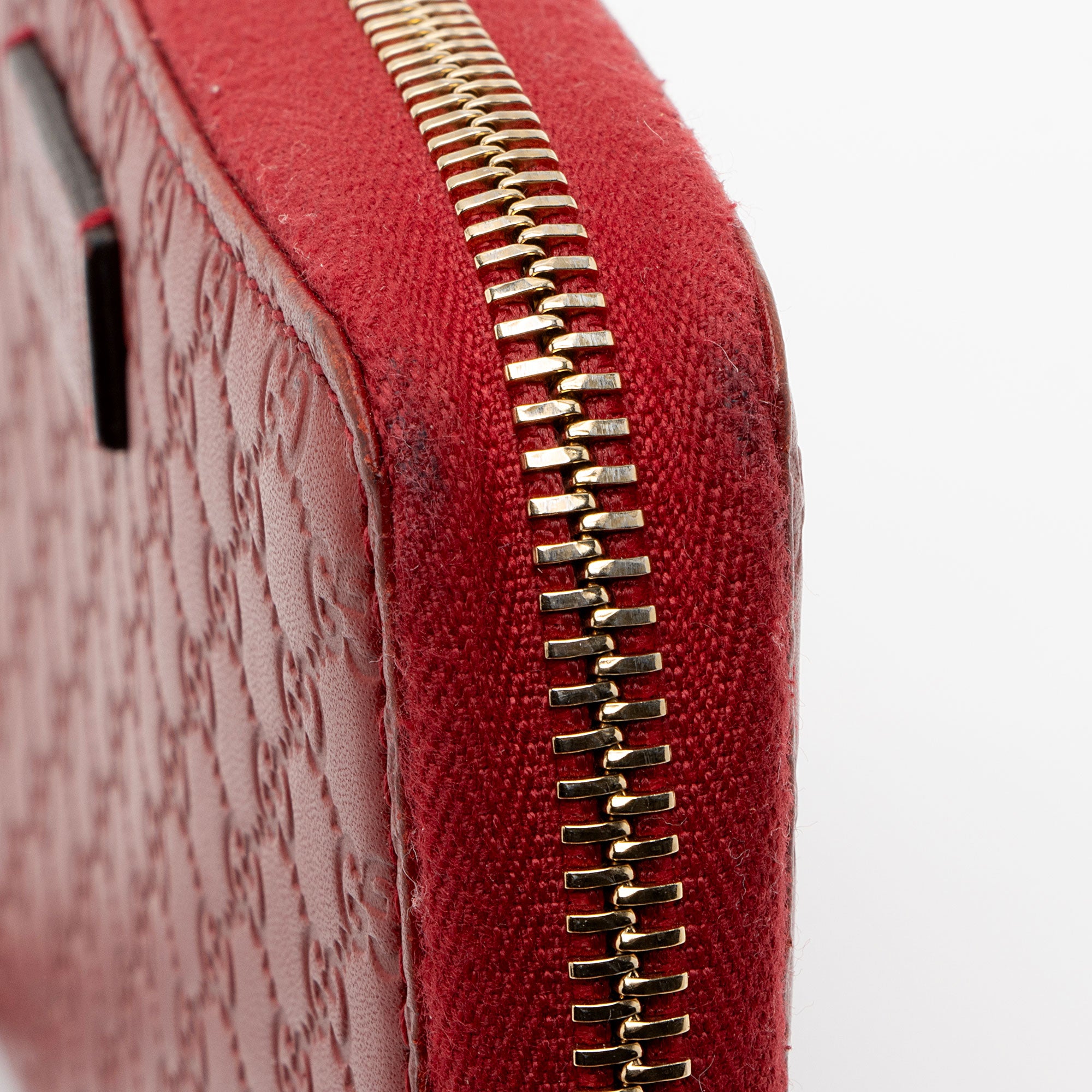 Gucci Microguccissima Leather Zip Around Compact Wallet