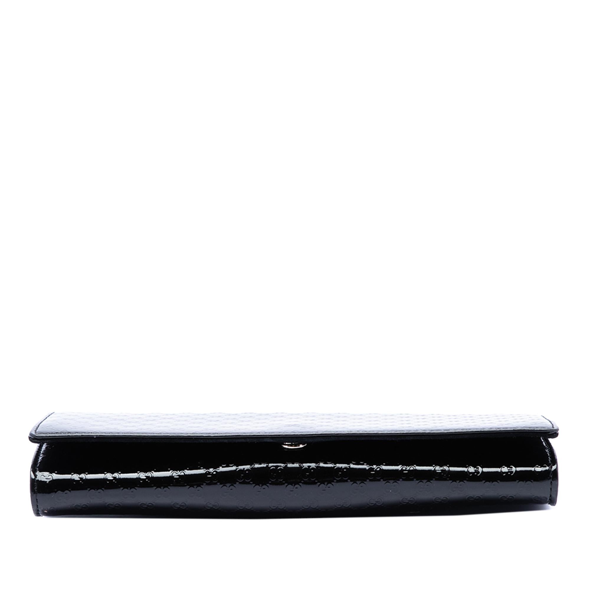 Gucci Microguccissima Patent Broadway Clutch