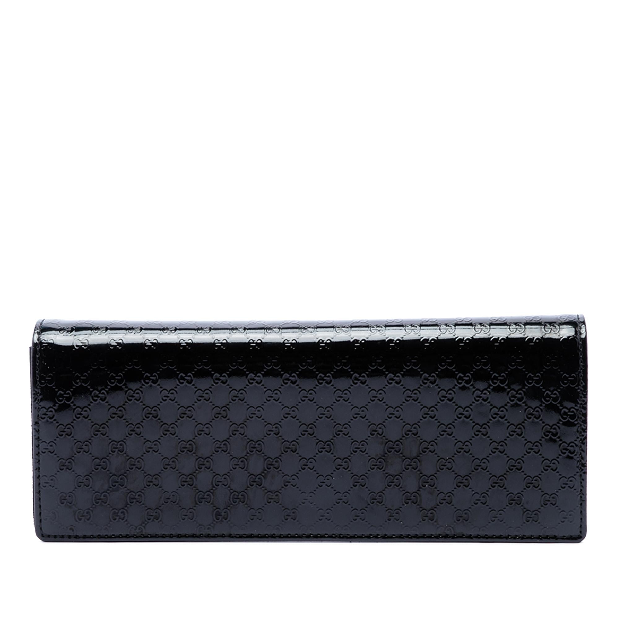Gucci Microguccissima Patent Broadway Clutch