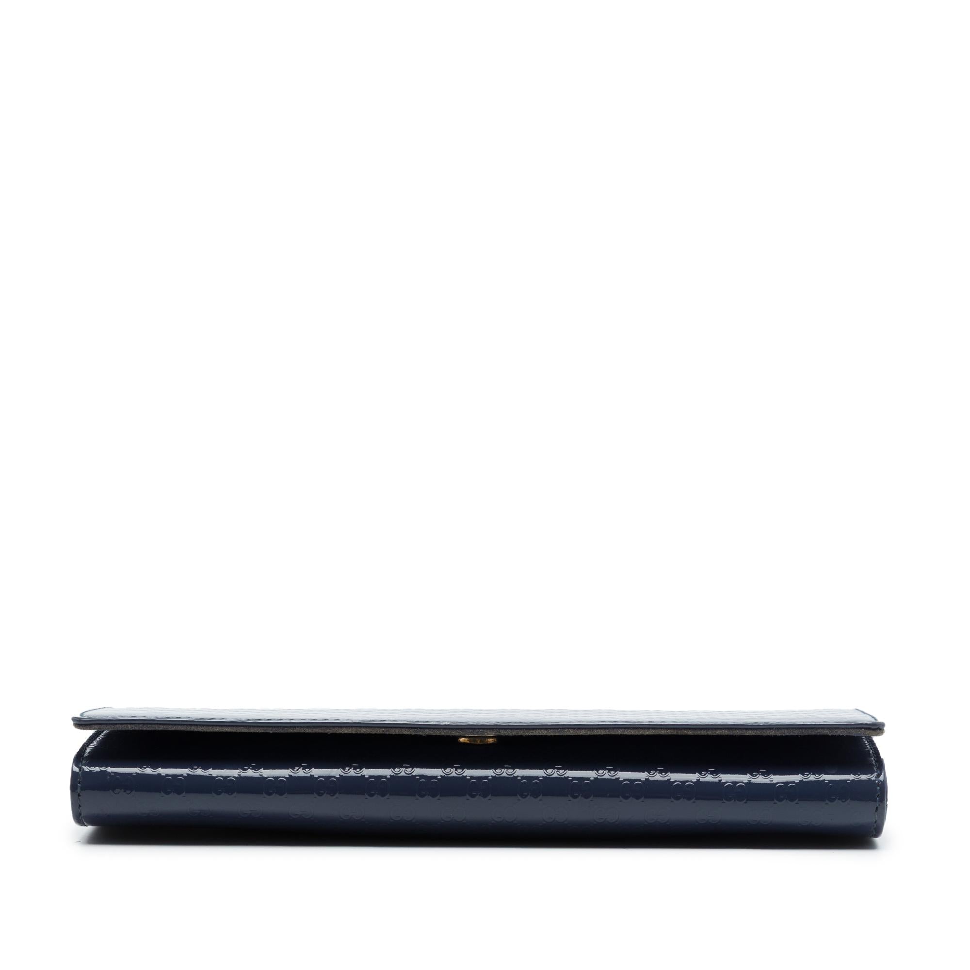 Gucci Microguccissima Patent Broadway Clutch