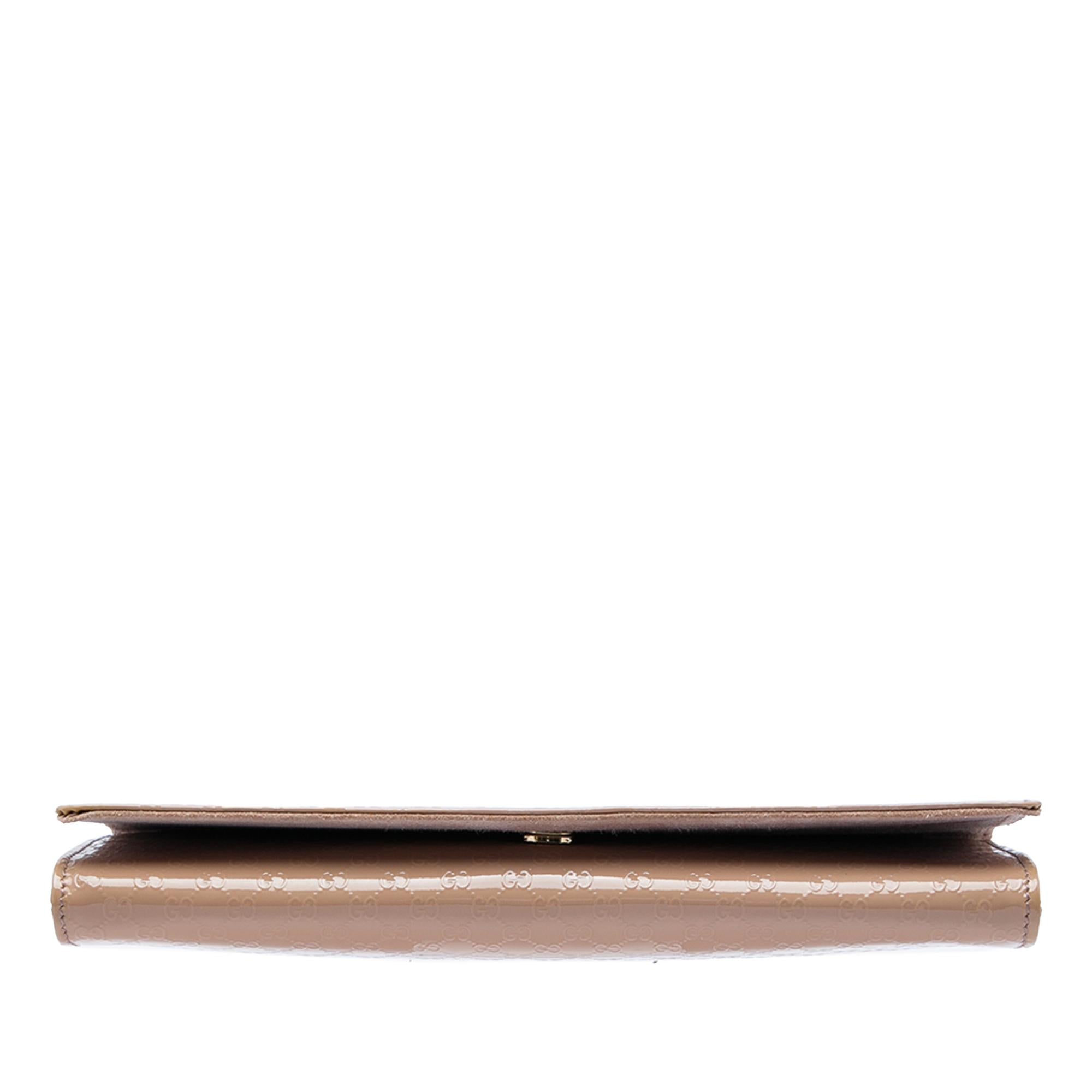 Gucci Microguccissima Patent Broadway Clutch