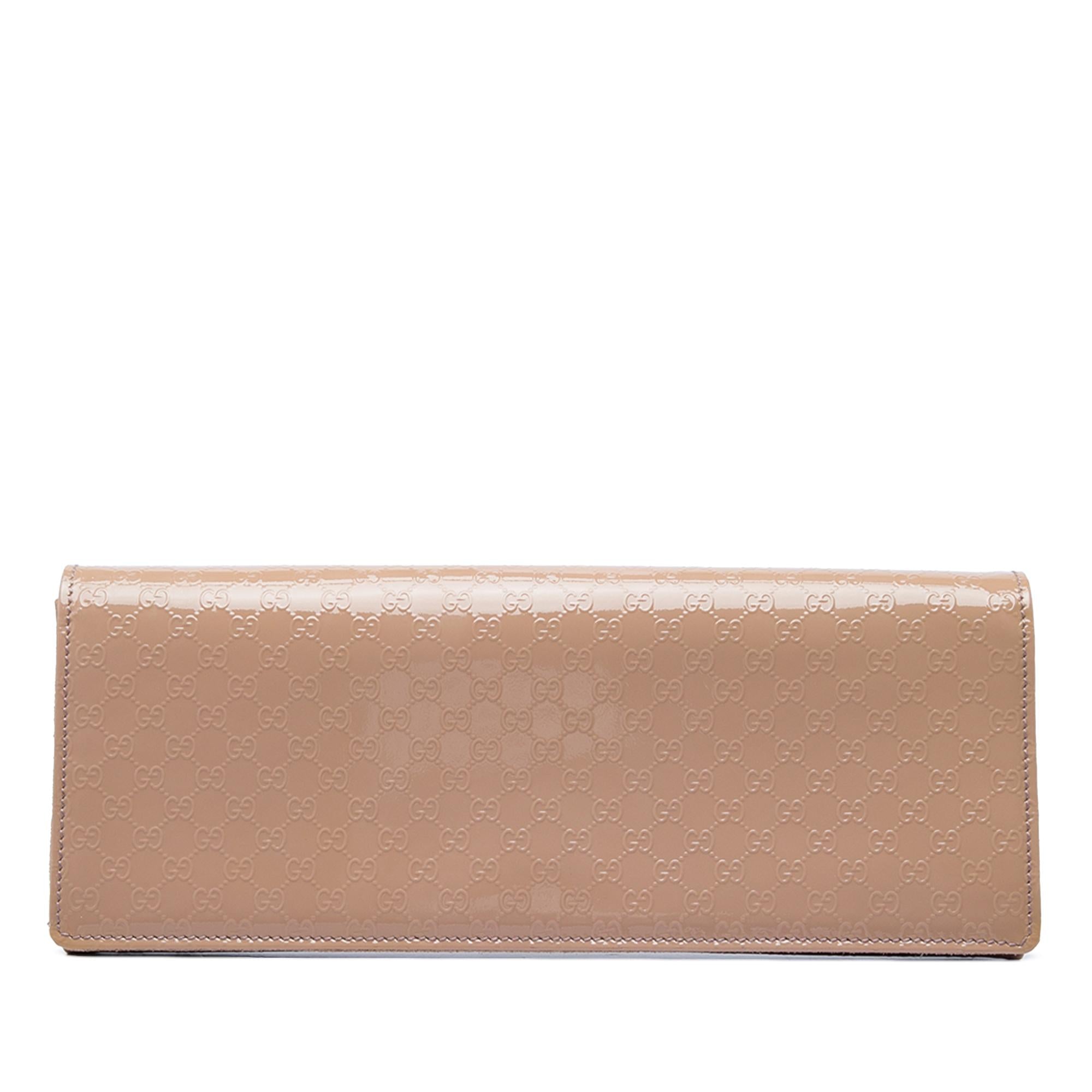 Gucci Microguccissima Patent Broadway Clutch