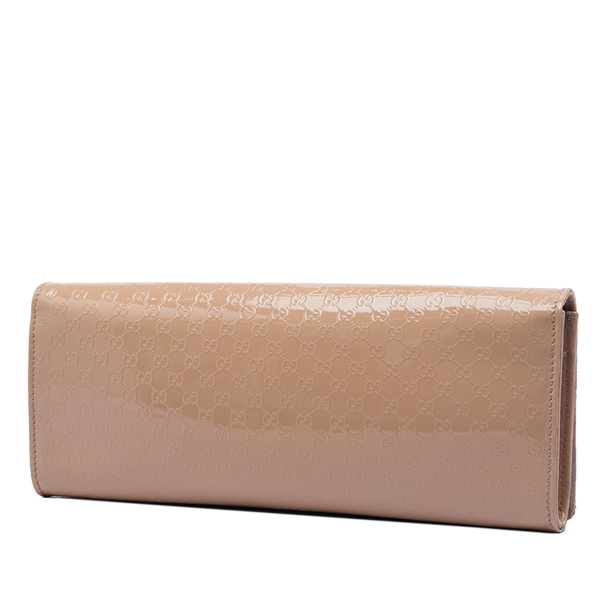 Gucci Microguccissima Patent Broadway Clutch